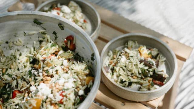 Summer Roasted Veggie Orzo Salad with Sprouted Kitchen