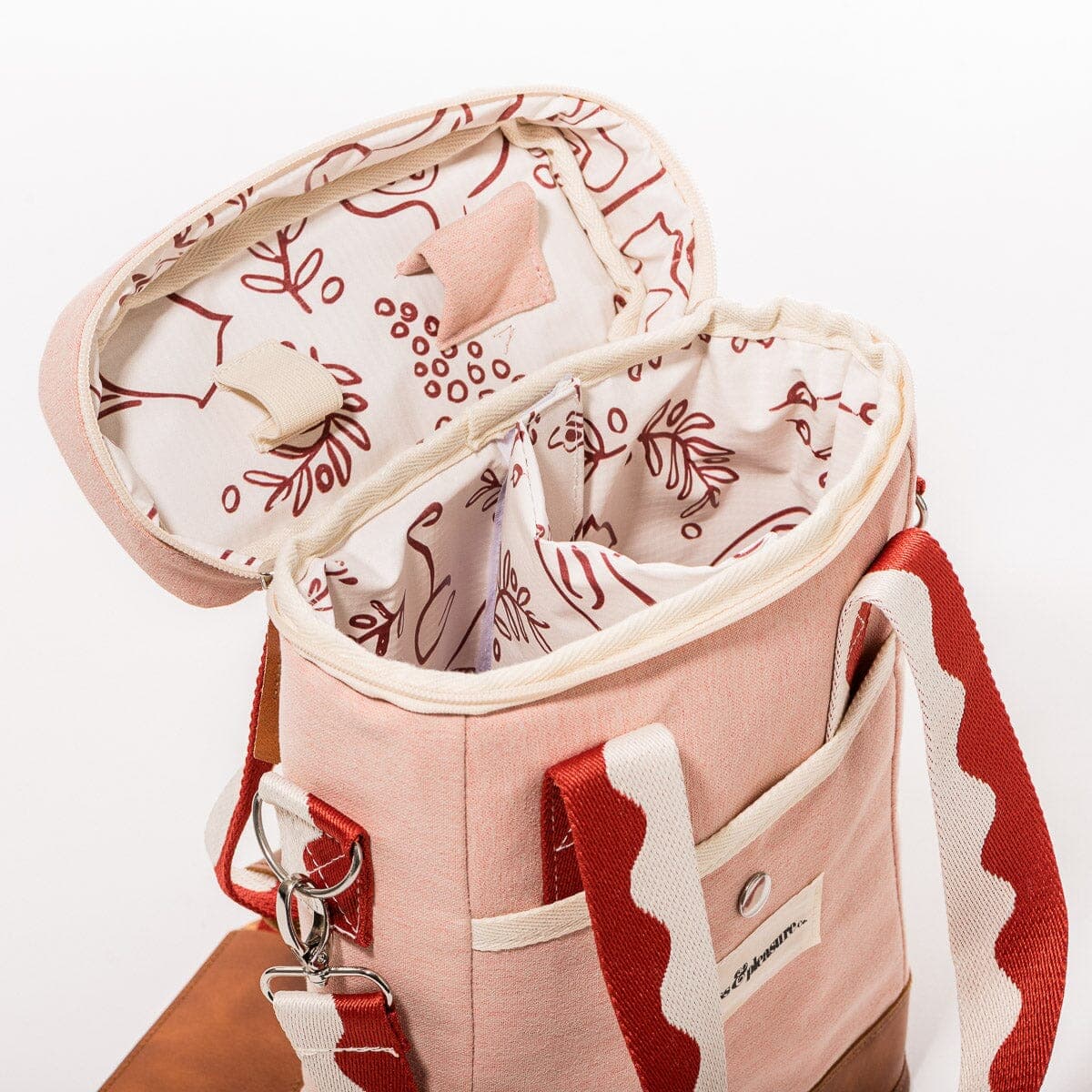 The Wine Cooler Tote Bag - Rivie Pink Wine Cooler Tote Bag Business & Pleasure Co.