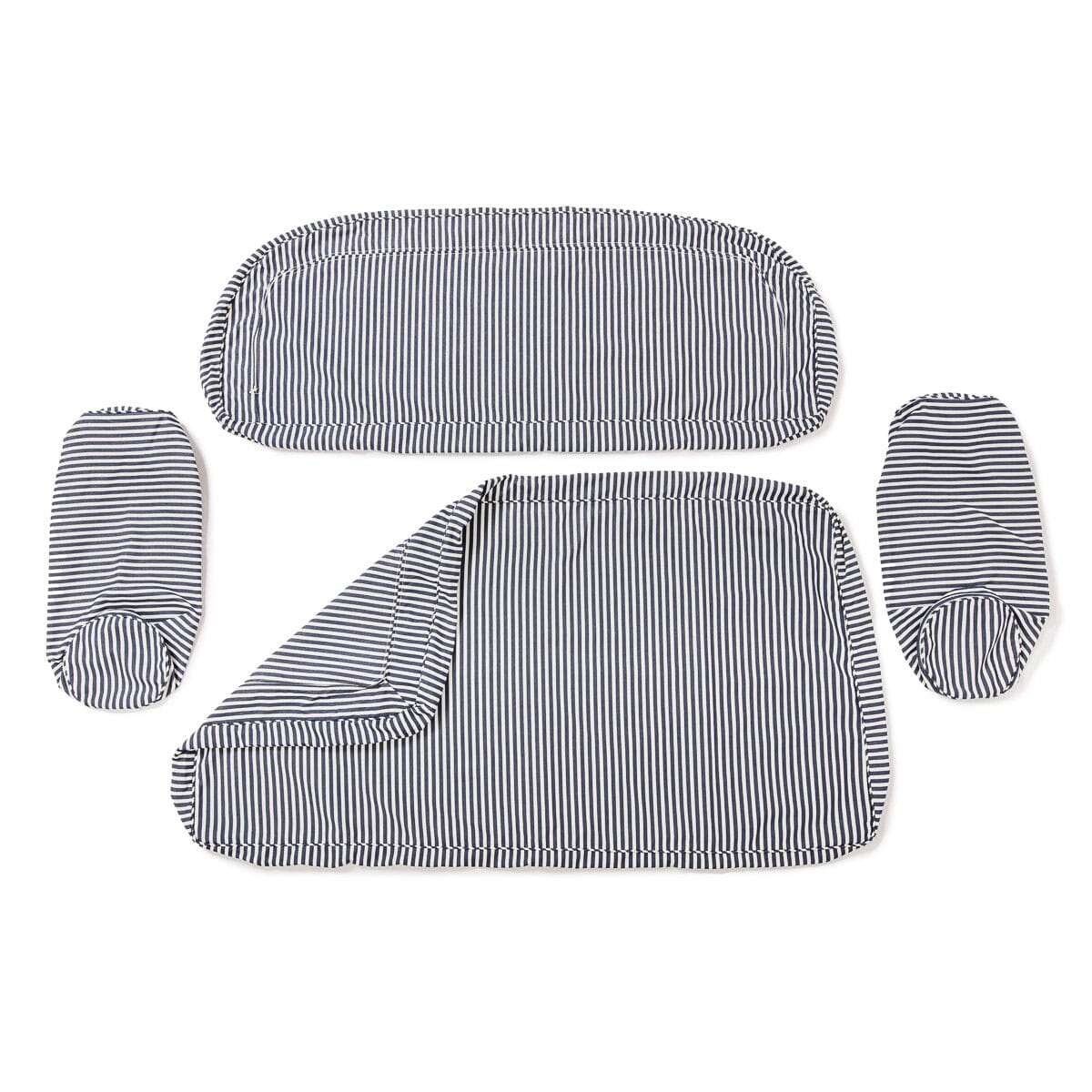 The Al Fresco Love Seat Slip Cover Set - Lauren's Navy Stripe Al Fresco Love Seat Slip Cover Set Business & Pleasure Co.