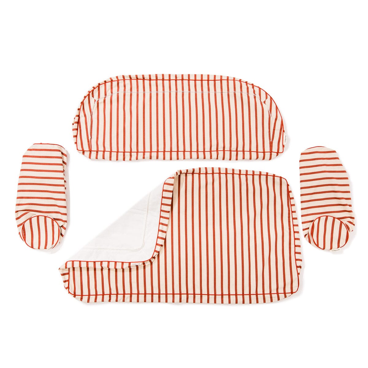 Product image of The Al Fresco Love Seat Slip Cover Set - Monaco Le Sirenuse Stripe Al Fresco Love Seat Slip Cover Set Business & Pleasure Co.