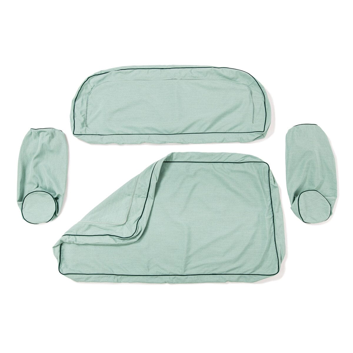Product image of The Al Fresco Love Seat Slip Cover Set - Rivie Green Al Fresco Love Seat Slip Cover Set Business & Pleasure Co.