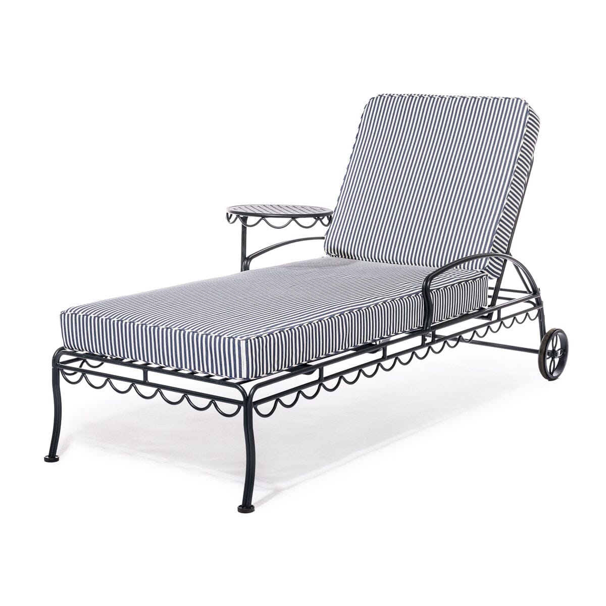 The Al Fresco Sun Lounger in Lauren's Navy Stripe | Vintage Black Frame Bundle Business & Pleasure Co.