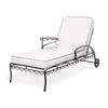 Swatch for The Al Fresco Sun Lounger in Rivie White | Vintage Black Frame