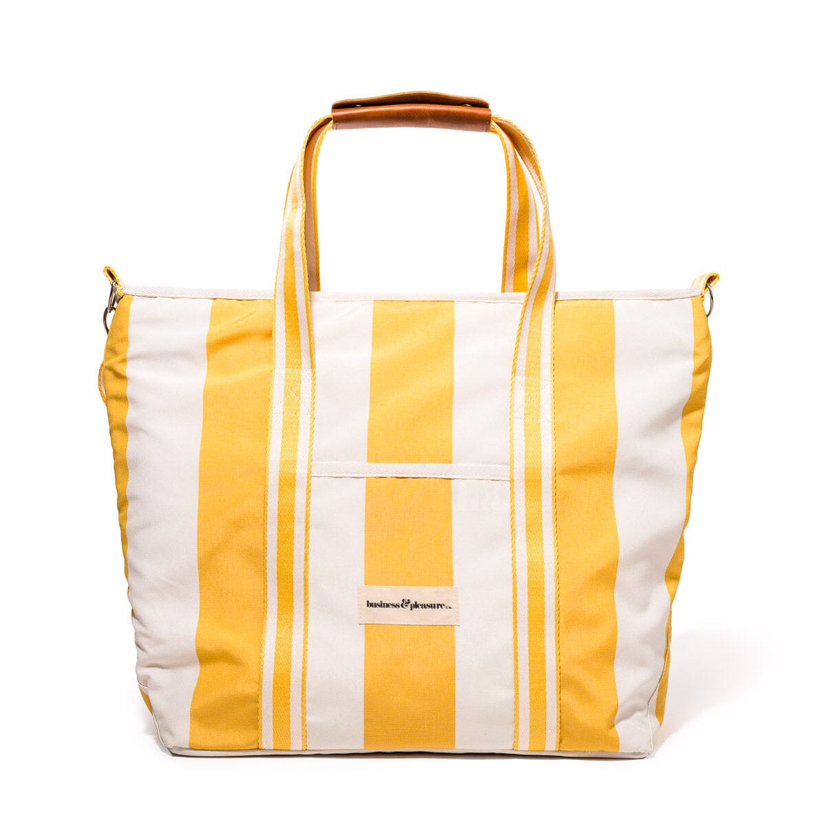 The Cooler Tote Bag - Crew Mimosa Yellow Stripe Cooler Tote Business & Pleasure Co.