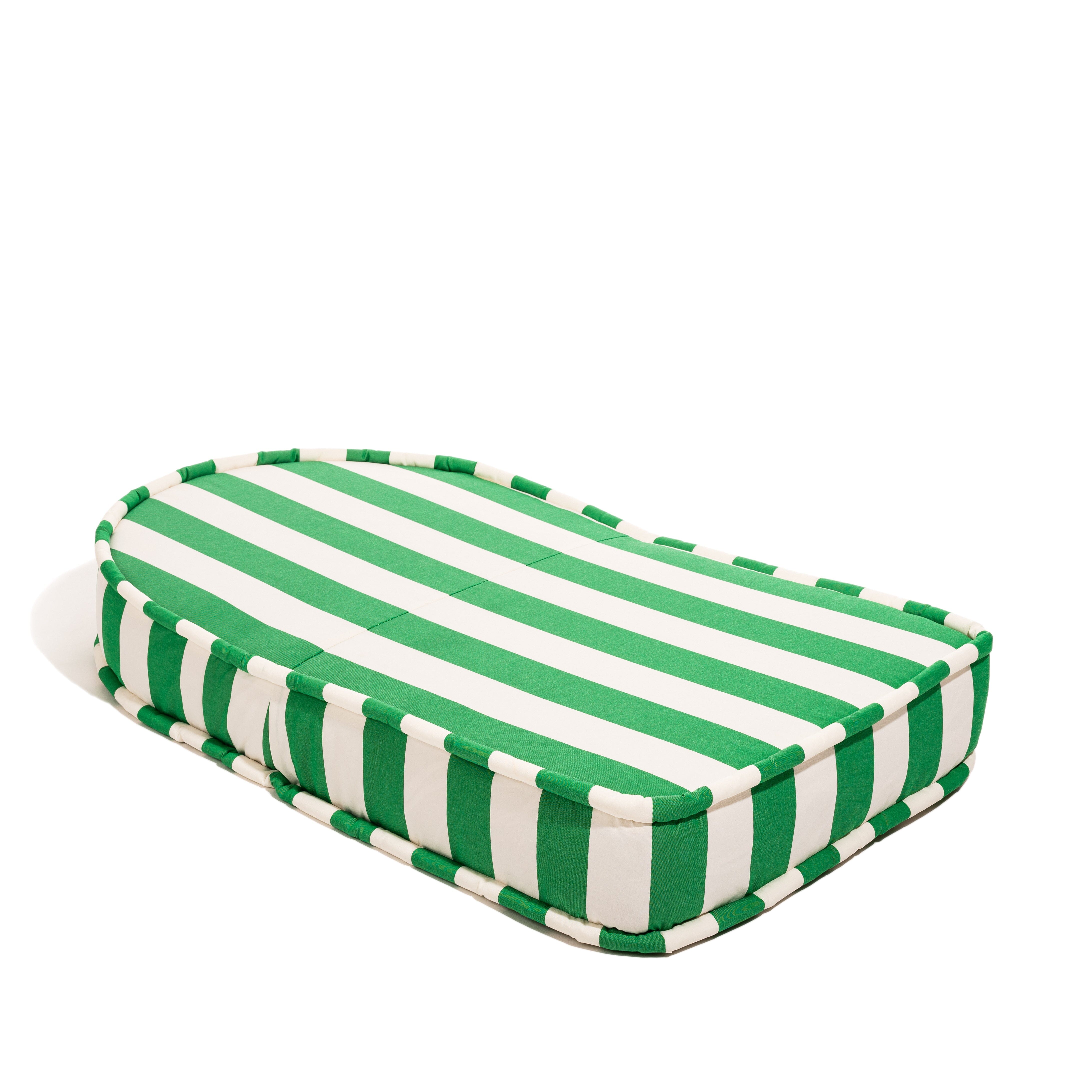 The Reclining Pillow Lounger - Crew Canyon Green Stripe Reclining Lounger Business & Pleasure Co.
