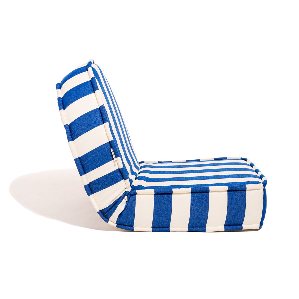 The Reclining Pillow Lounger - Crew Mediterranean Blue Stripe Reclining Lounger Business & Pleasure Co.