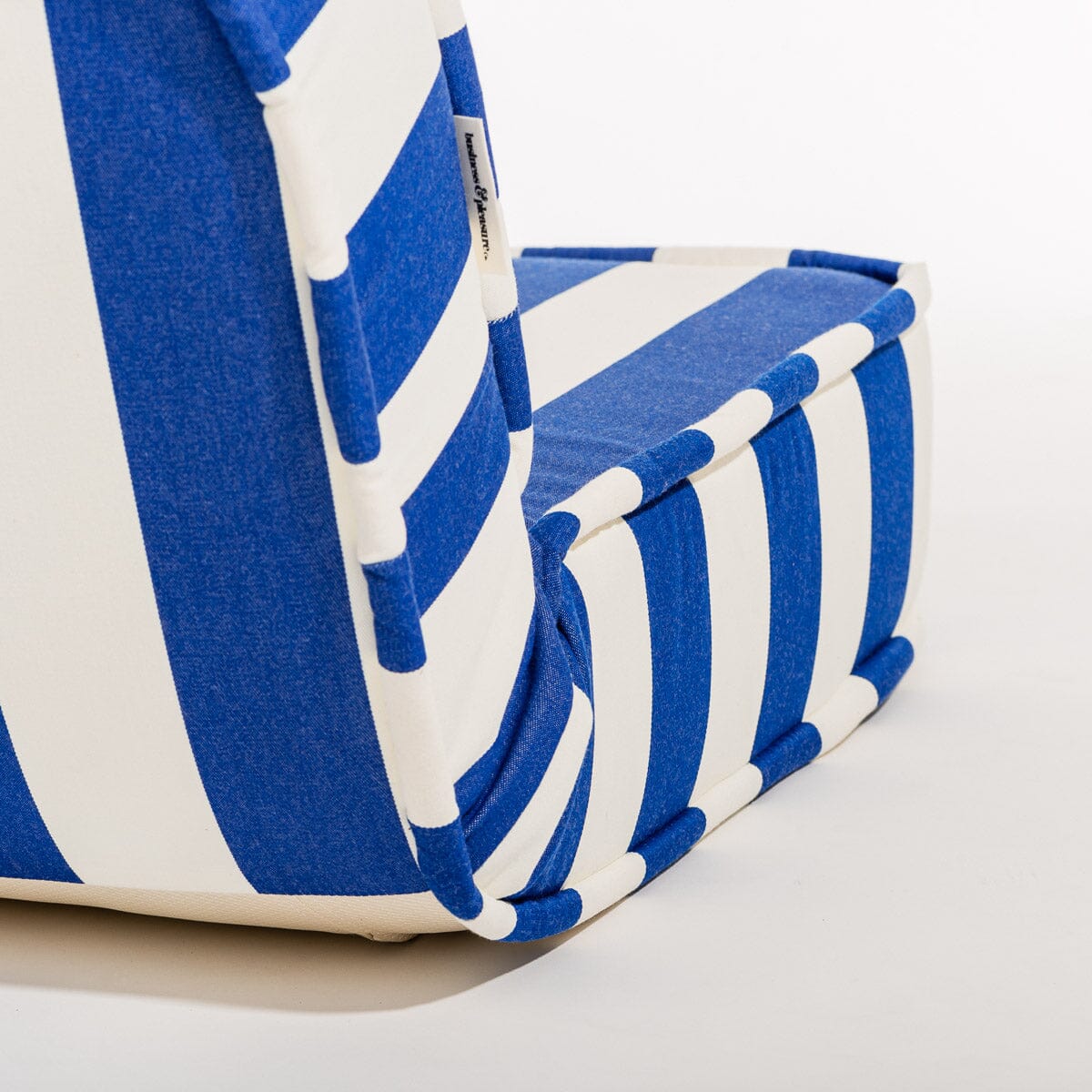 The Reclining Pillow Lounger - Crew Mediterranean Blue Stripe Reclining Lounger Business & Pleasure Co.