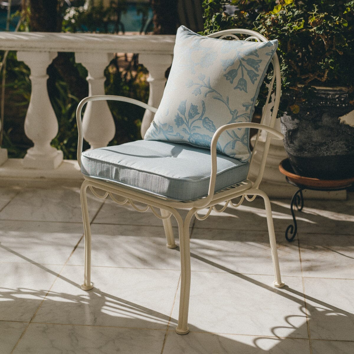 The Al Fresco Dining Chair Cushion - Sky Blue Al Fresco Dining Chair Cushion Business & Pleasure Co.