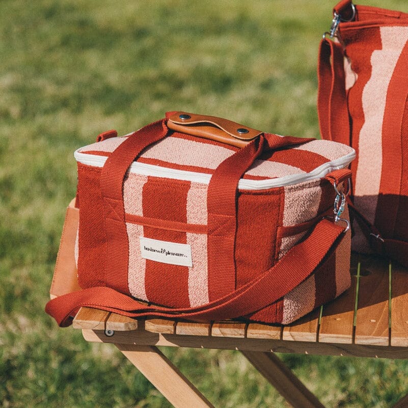 The Premium Cooler Bag - Terry Terracotta Stripe Premium Cooler Business & Pleasure Co.