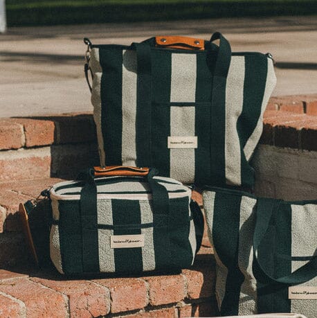 The Premium Cooler Bag - Terry Green Stripe Premium Cooler Business & Pleasure Co.