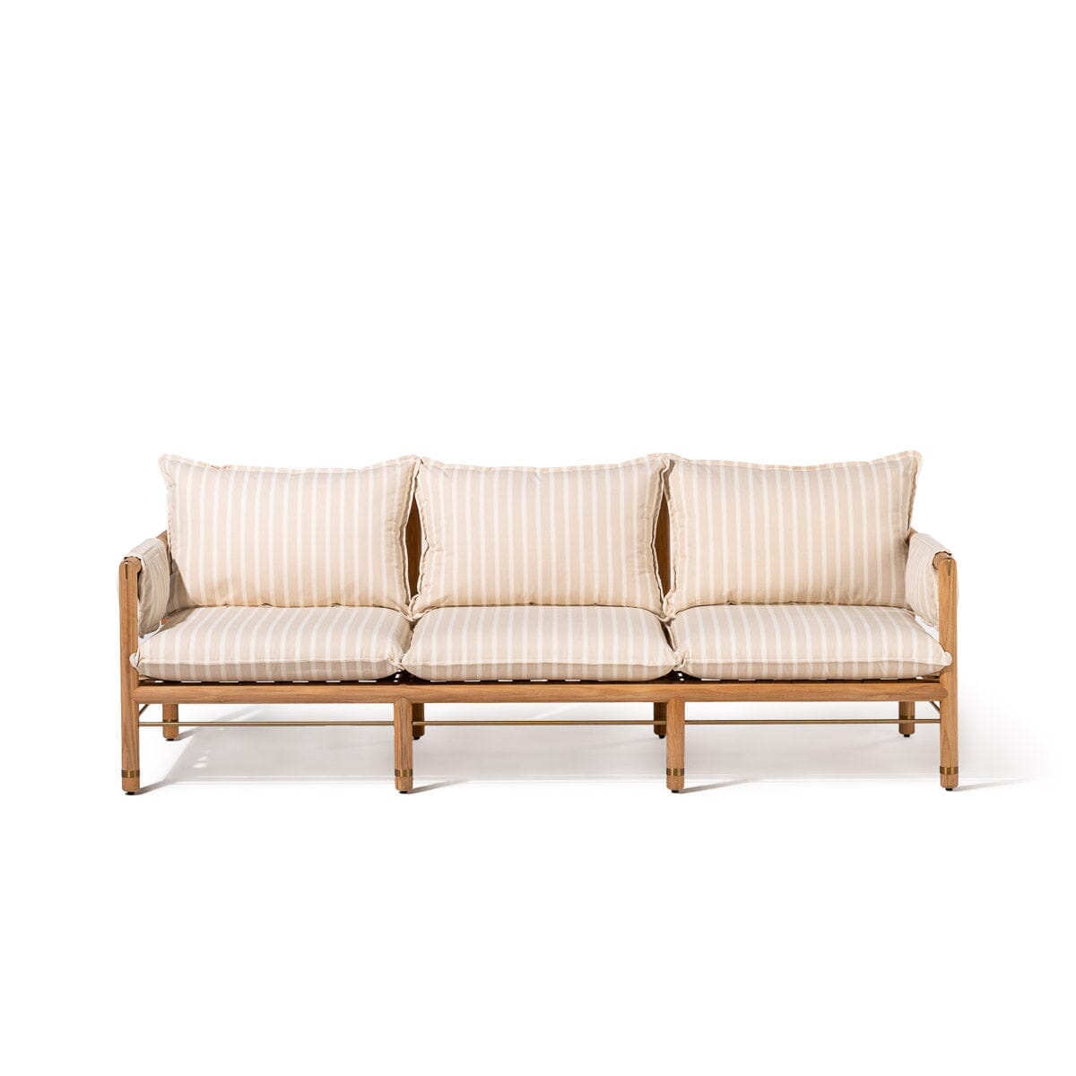The WES Sofa Wes Sofa Kit Business & Pleasure Co. Monaco Natural Stripe Teakwood