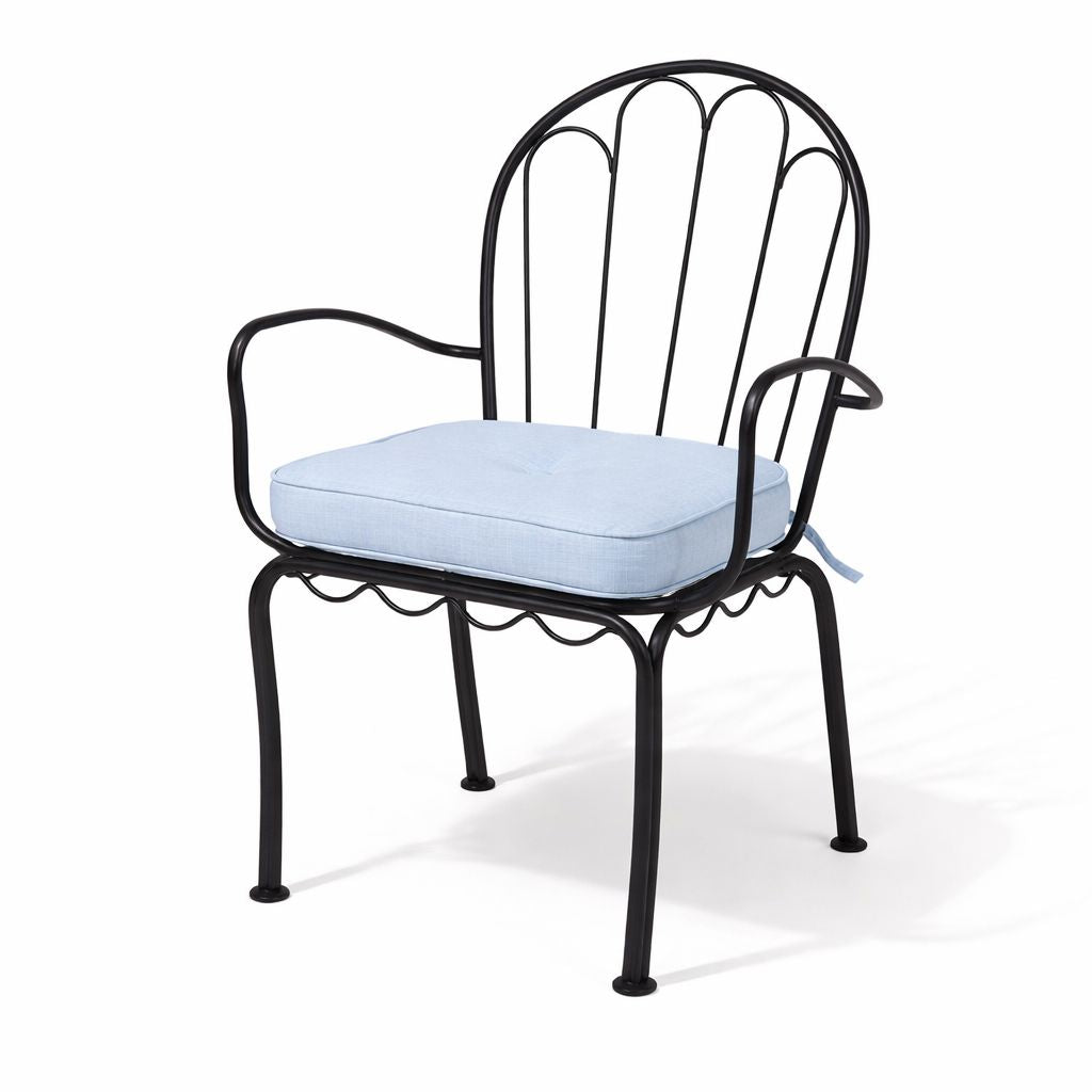 Product image of Al Fresco Dining Chair in Sky Blue | Vintage Black Frame Al Fresco Dining Chair Kit Business & Pleasure Co.