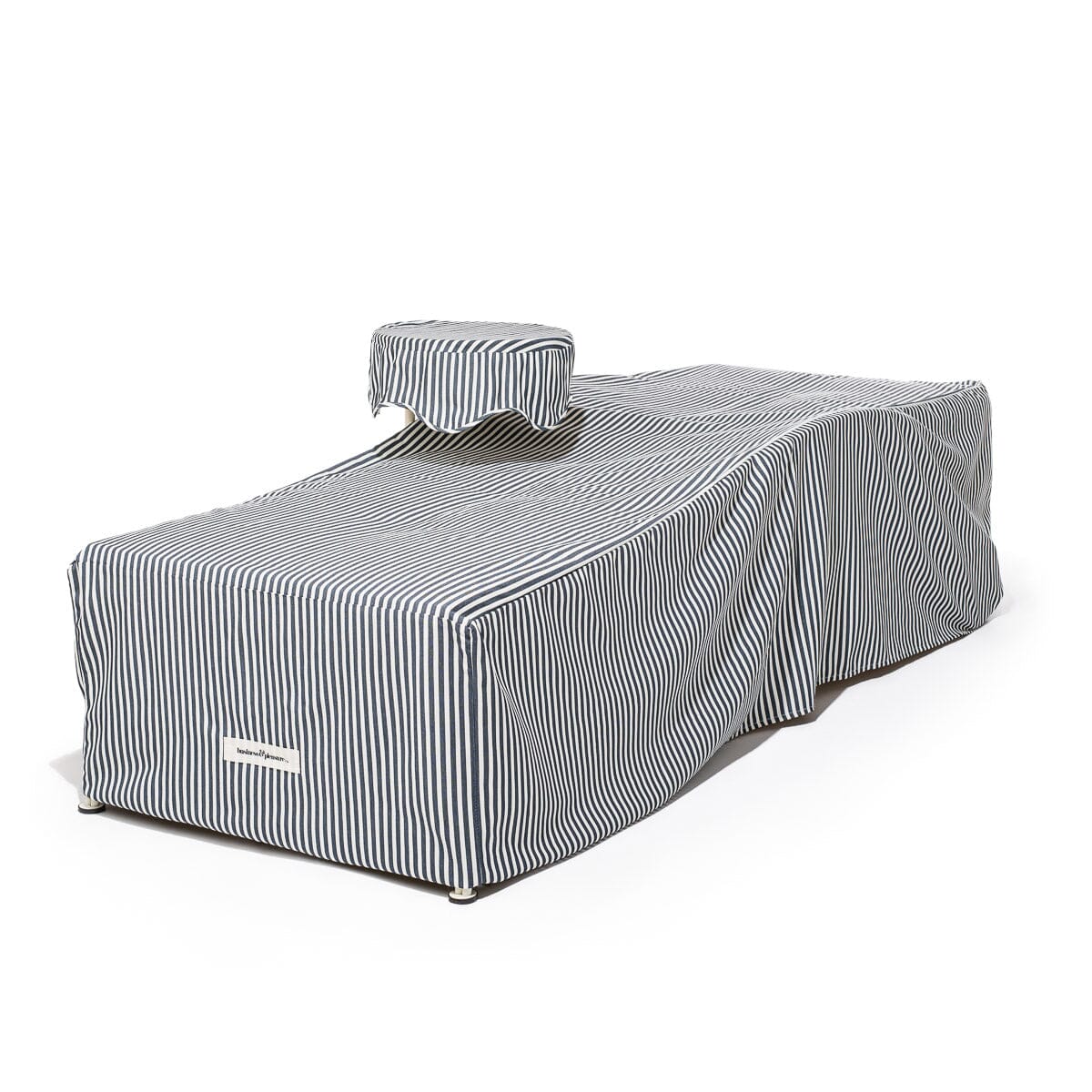 The Al Fresco Sun Lounger Cover - Lauren's Navy Stripe Al Fresco Sun Lounger Covers Business & Pleasure Co 