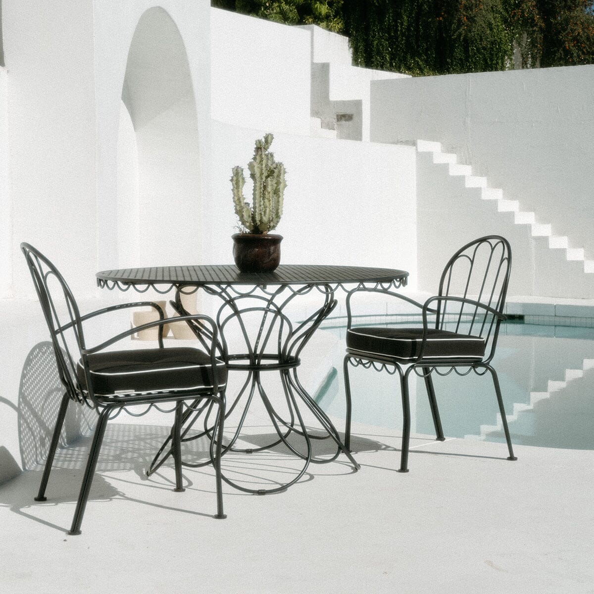 The Al Fresco Chair Cushion - Rivie Black Al Fresco Chair Cushion Business & Pleasure Co.