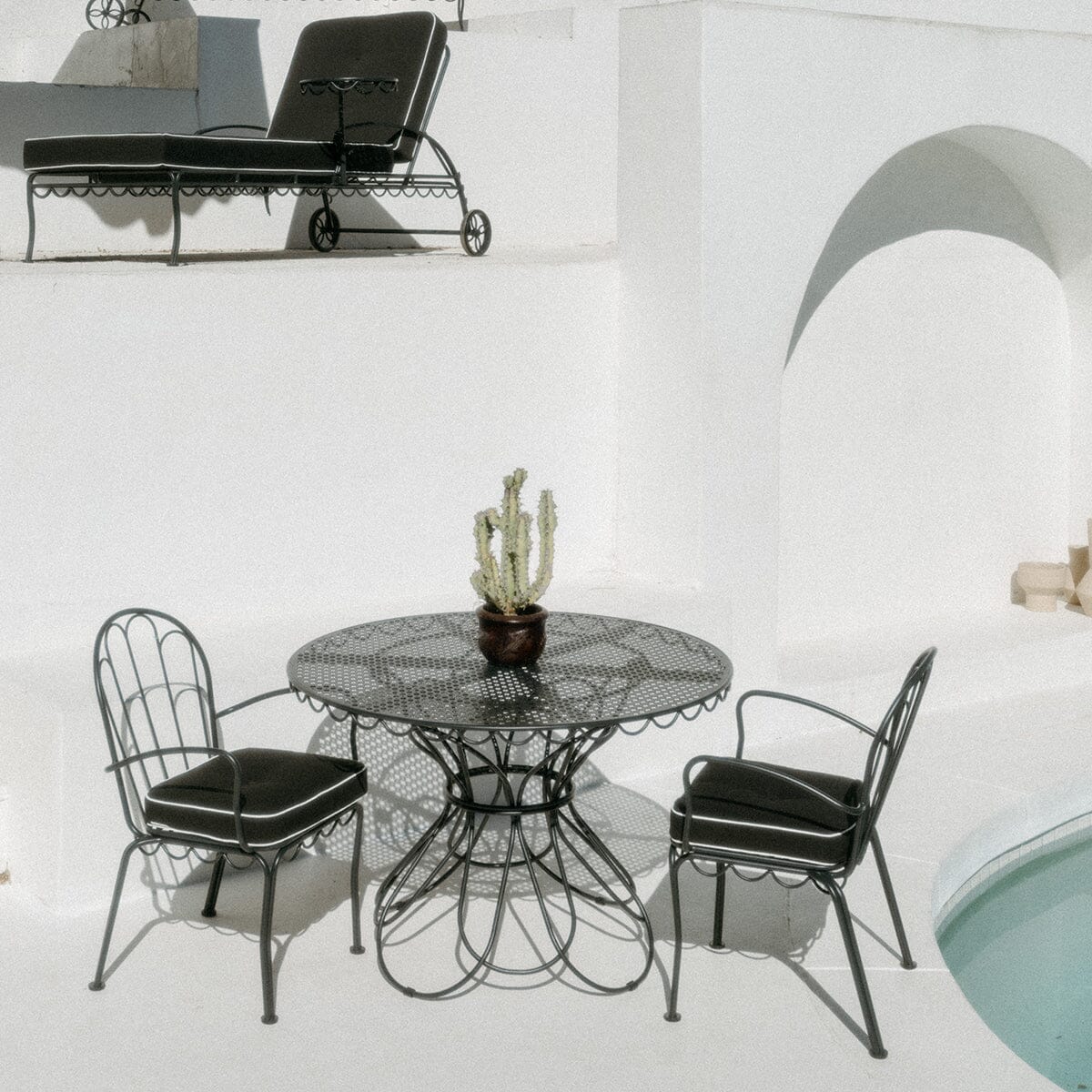 The Al Fresco Chair Cushion - Rivie Black Al Fresco Chair Cushion Business & Pleasure Co.