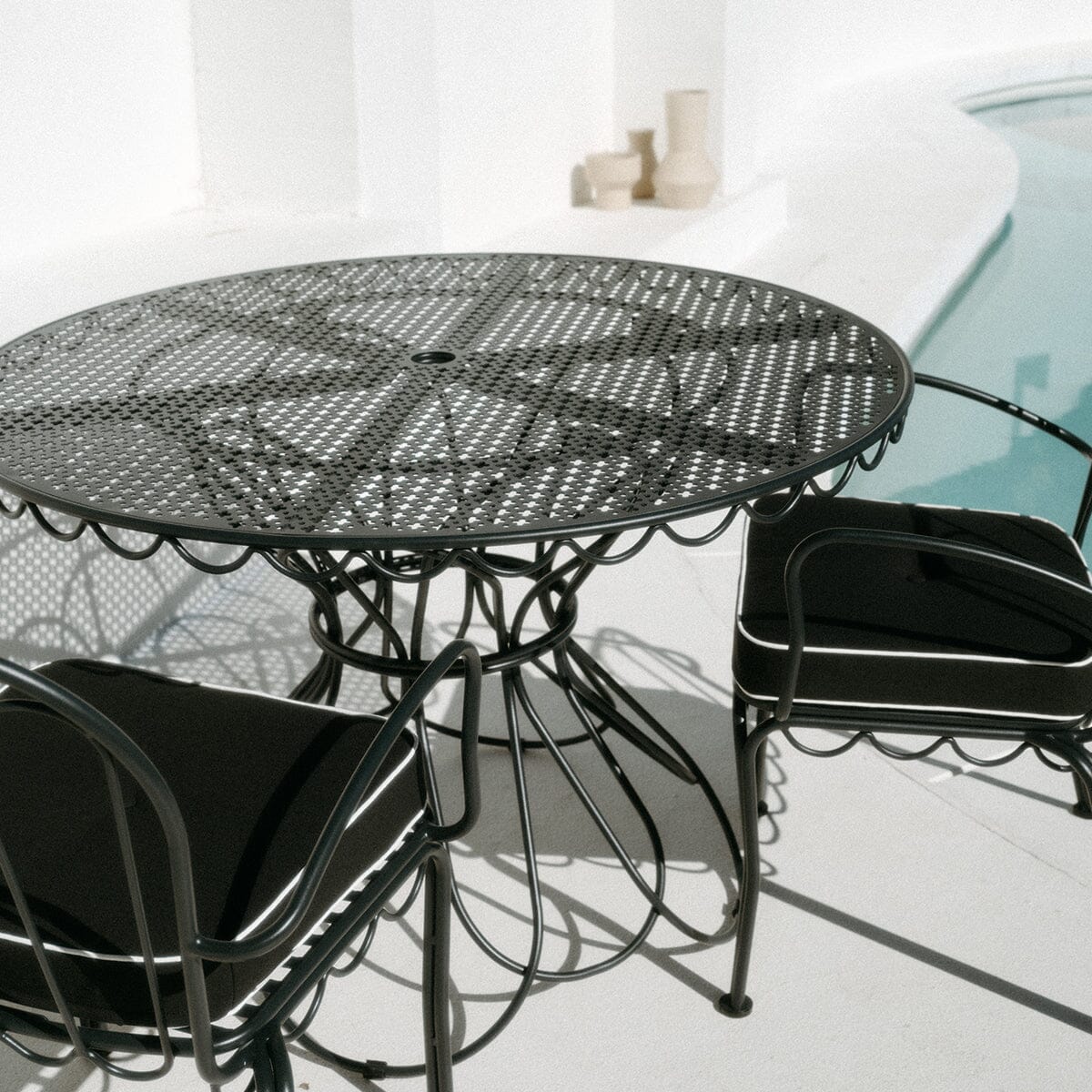 The Al Fresco Chair Cushion - Rivie Black Al Fresco Chair Cushion Business & Pleasure Co.