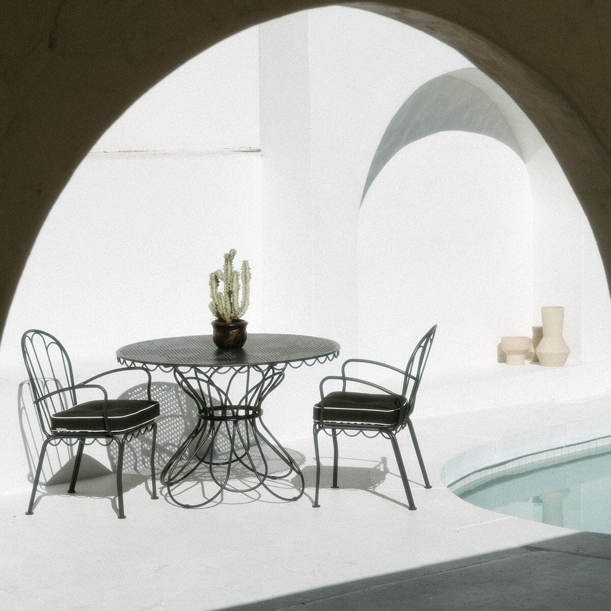 The Al Fresco Chair Cushion - Rivie Black Al Fresco Chair Cushion Business & Pleasure Co.