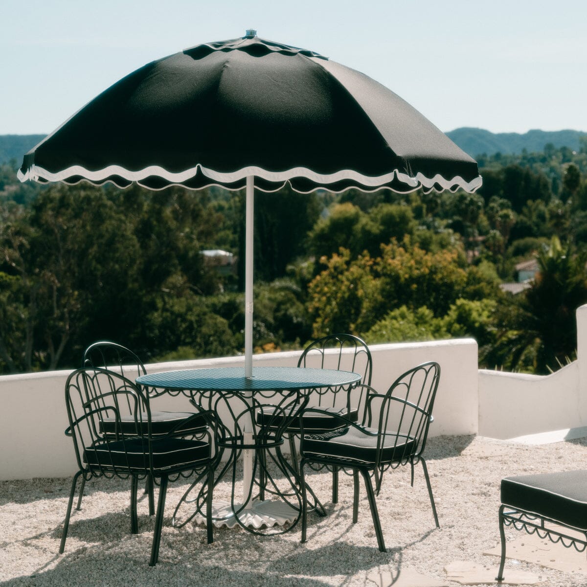 The Patio Umbrella - Rivie Black Patio Umbrella Business & Pleasure Co