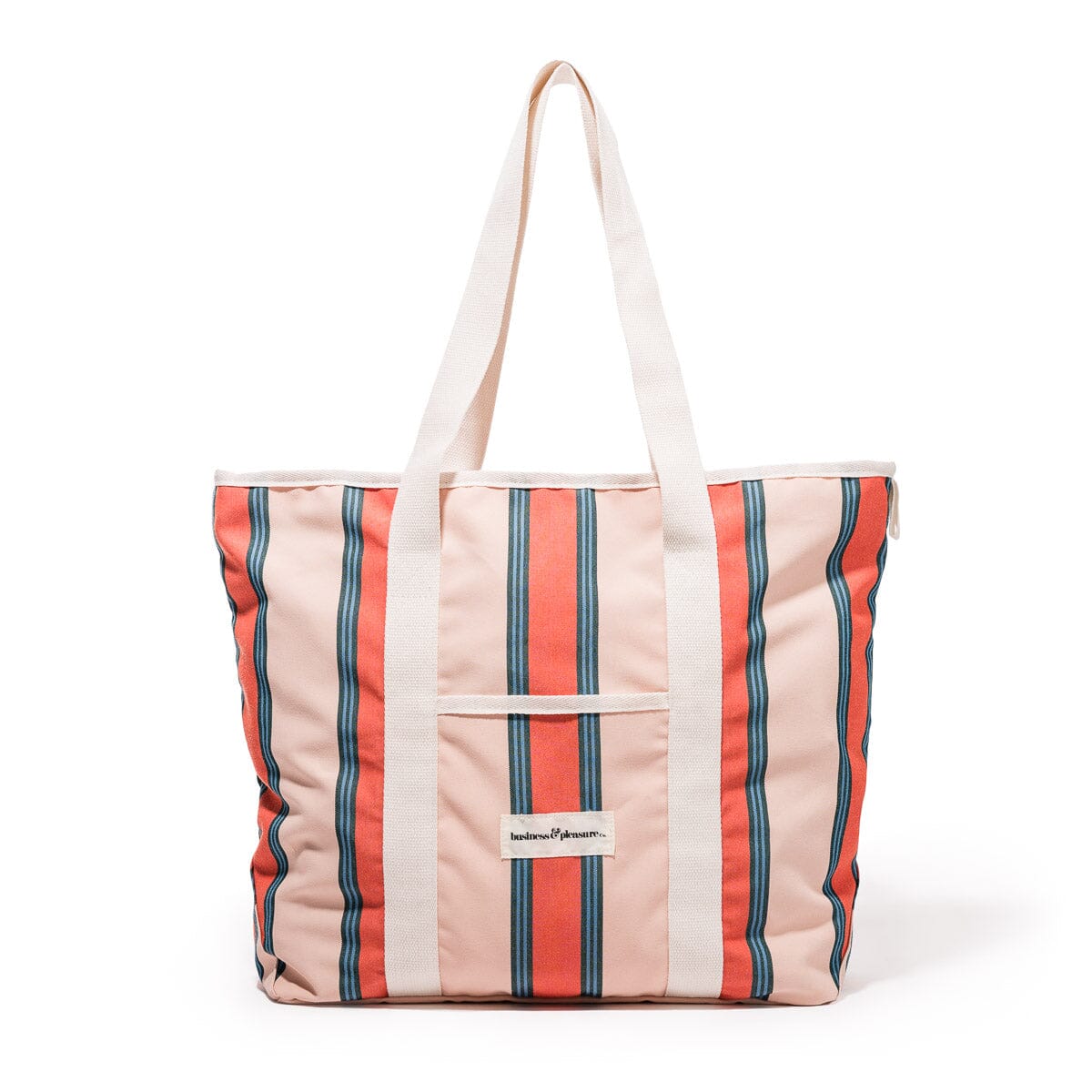 The Beach Bag - Bistro Dusty Pink Stripe Beach Bag Business & Pleasure Co