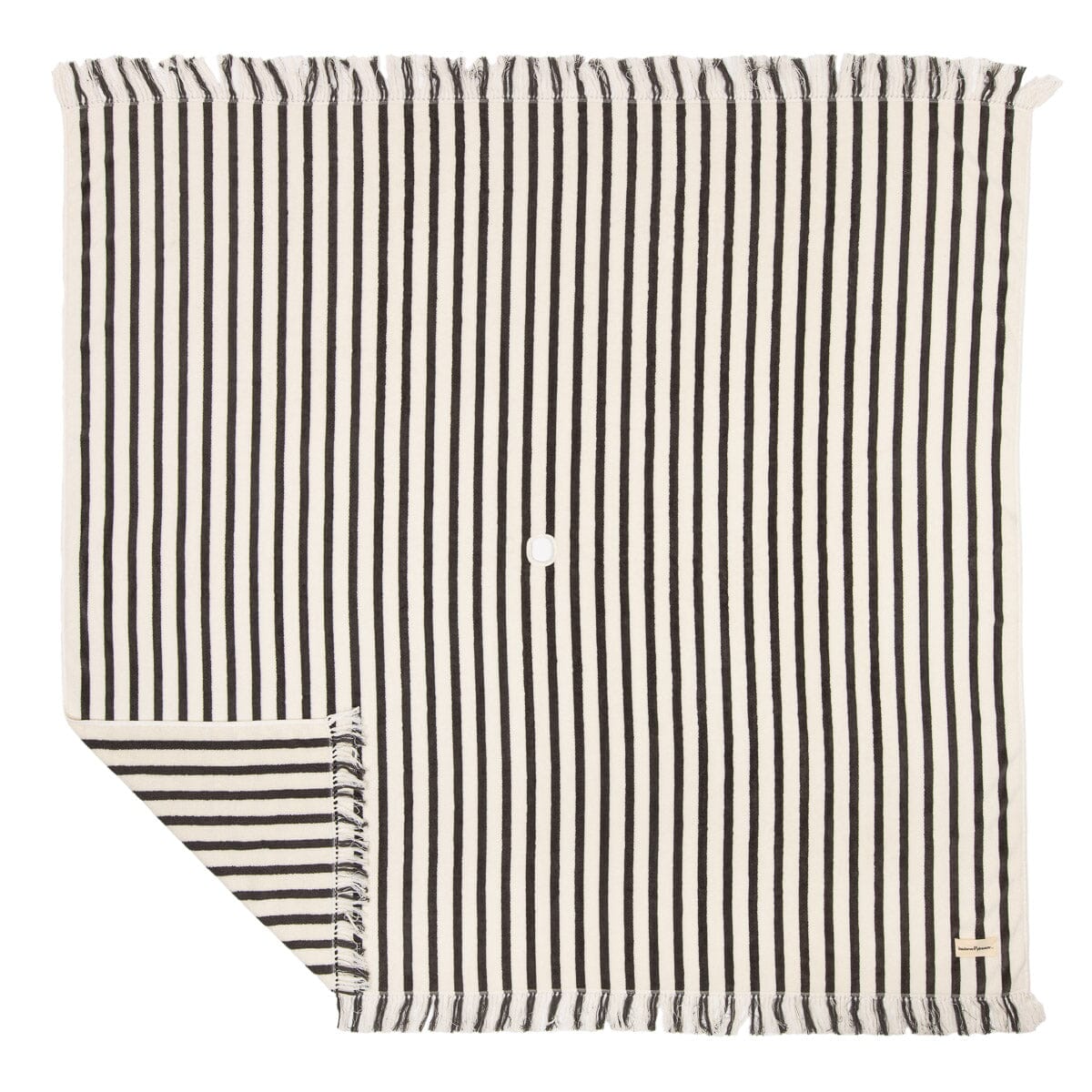 The Beach Blanket - Monaco Black Stripe Beach Blanket Business & Pleasure Co.