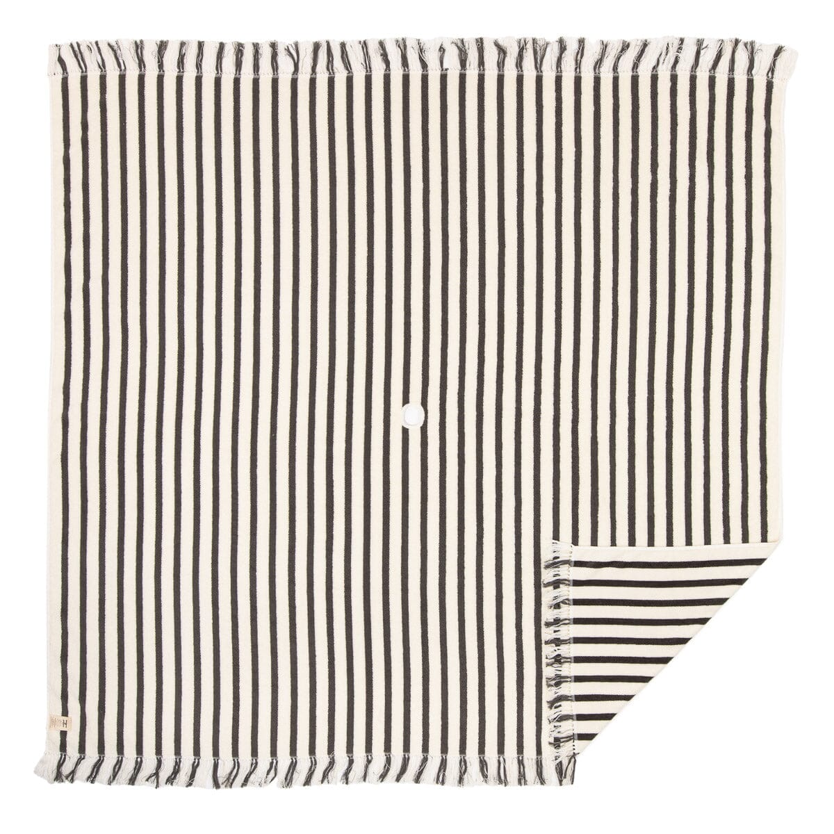 The Beach Blanket - Monaco Black Stripe Beach Blanket Business & Pleasure Co.