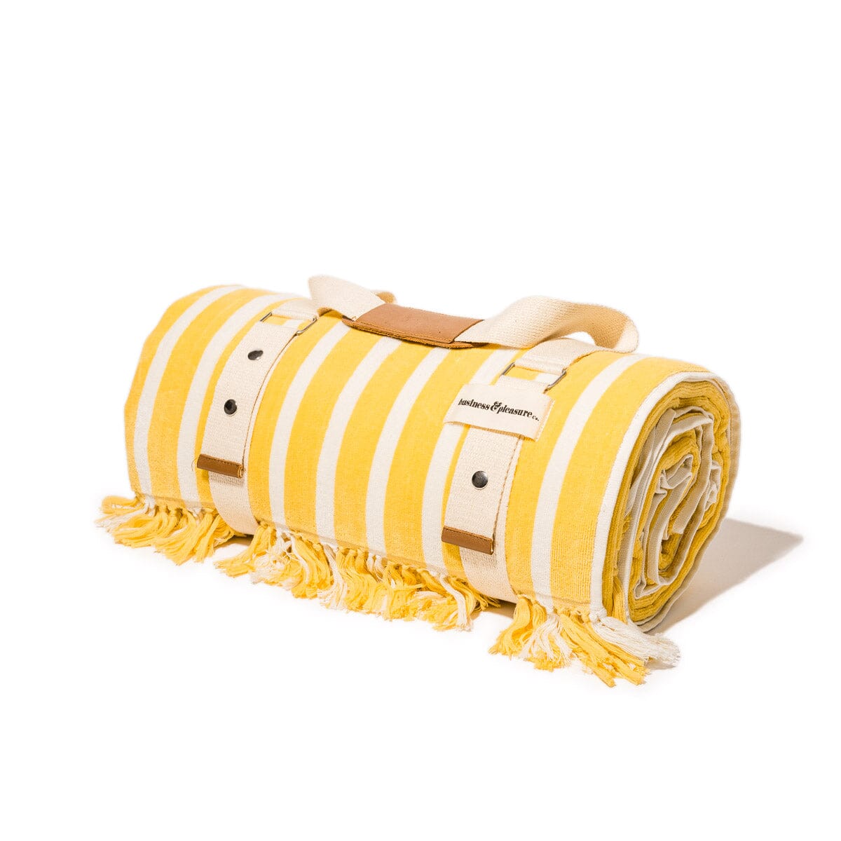 The Beach Blanket - Monaco Mimosa Stripe Beach Blanket Business & Pleasure Co