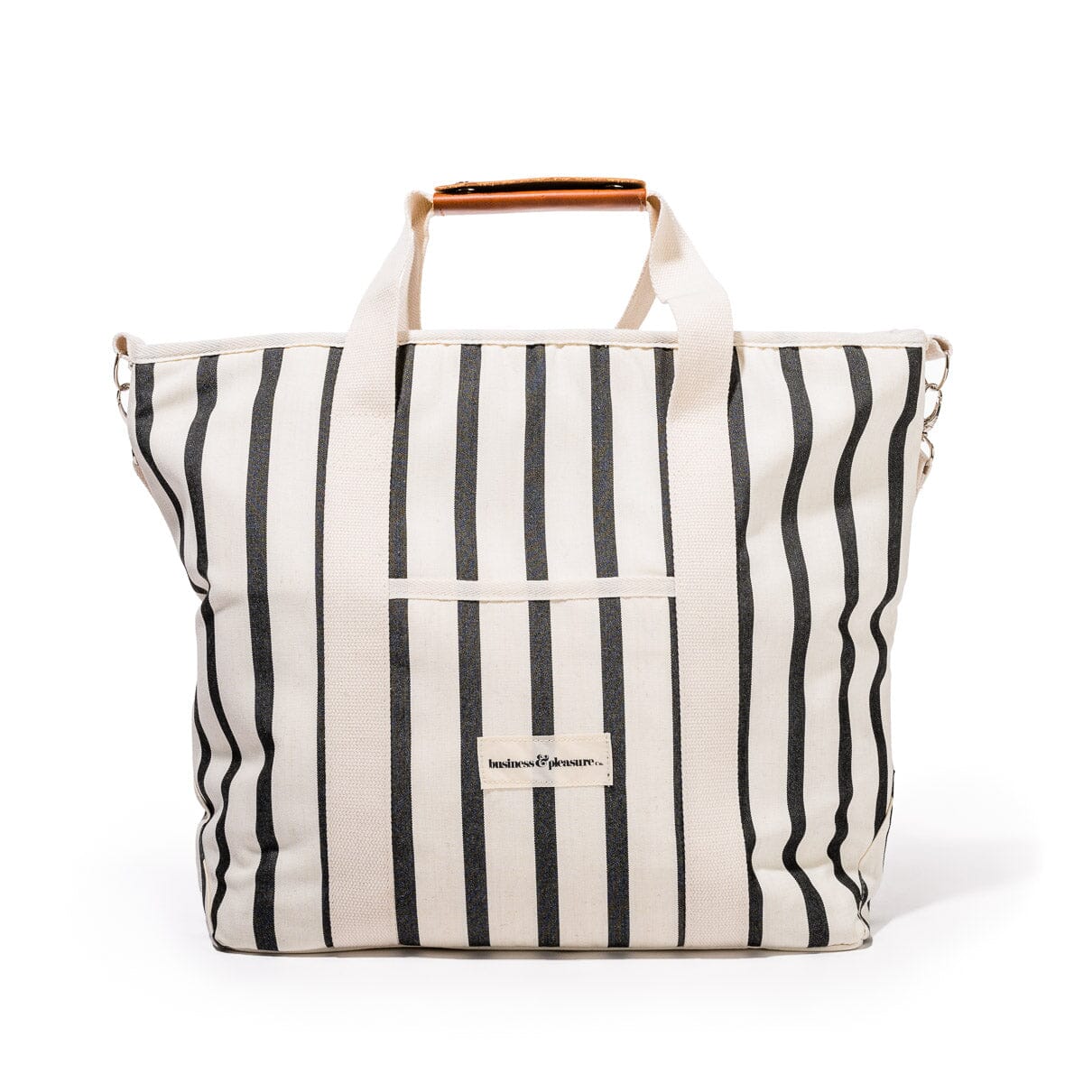 The Cooler Tote Bag - Monaco Black Stripe Cooler Tote Business & Pleasure Co