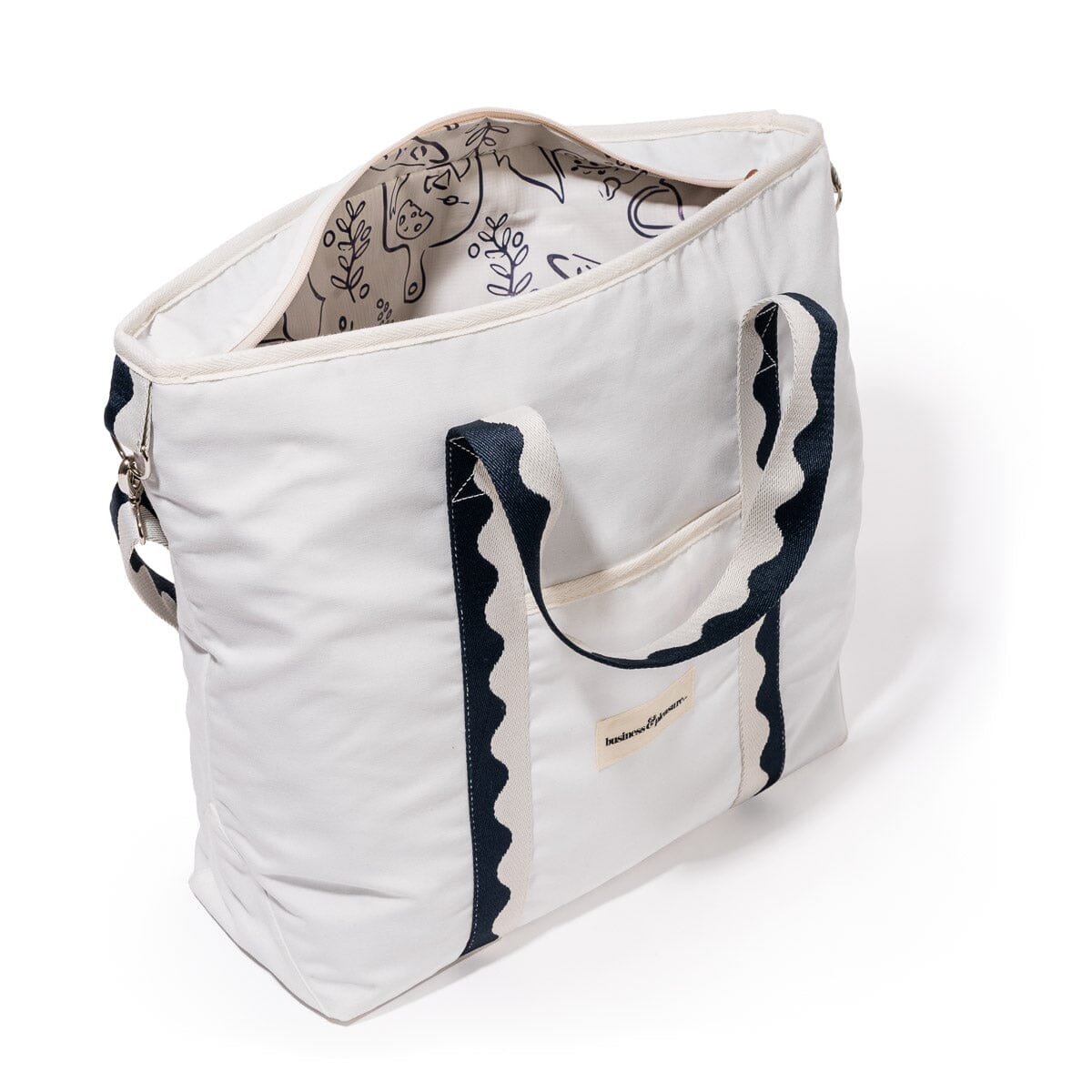 The Premium Cooler Tote Bag - Rivie White Cooler Tote Business & Pleasure Co.