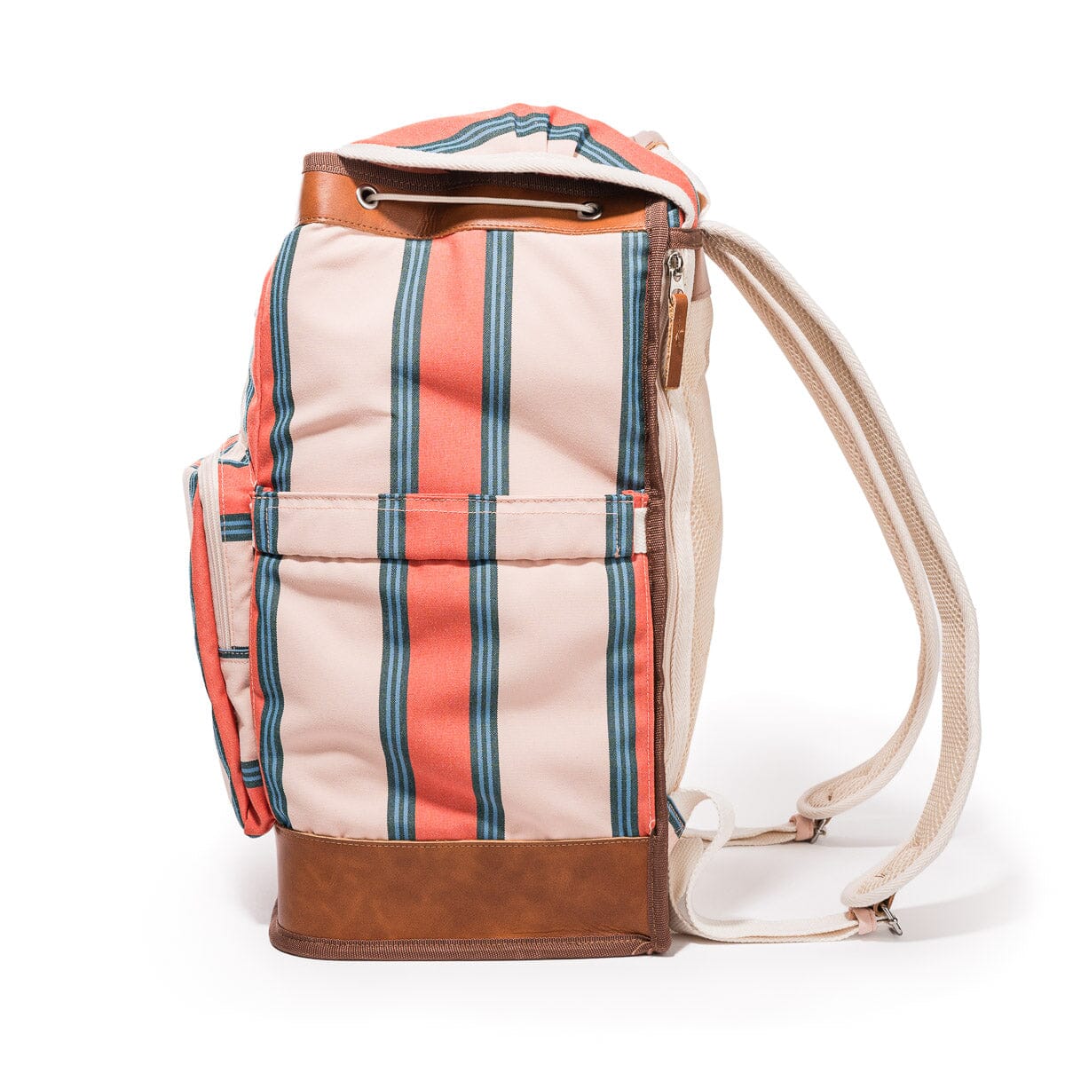 The Backpack Cooler - Bistro Dusty Pink Stripe Backpack Cooler Business & Pleasure Co
