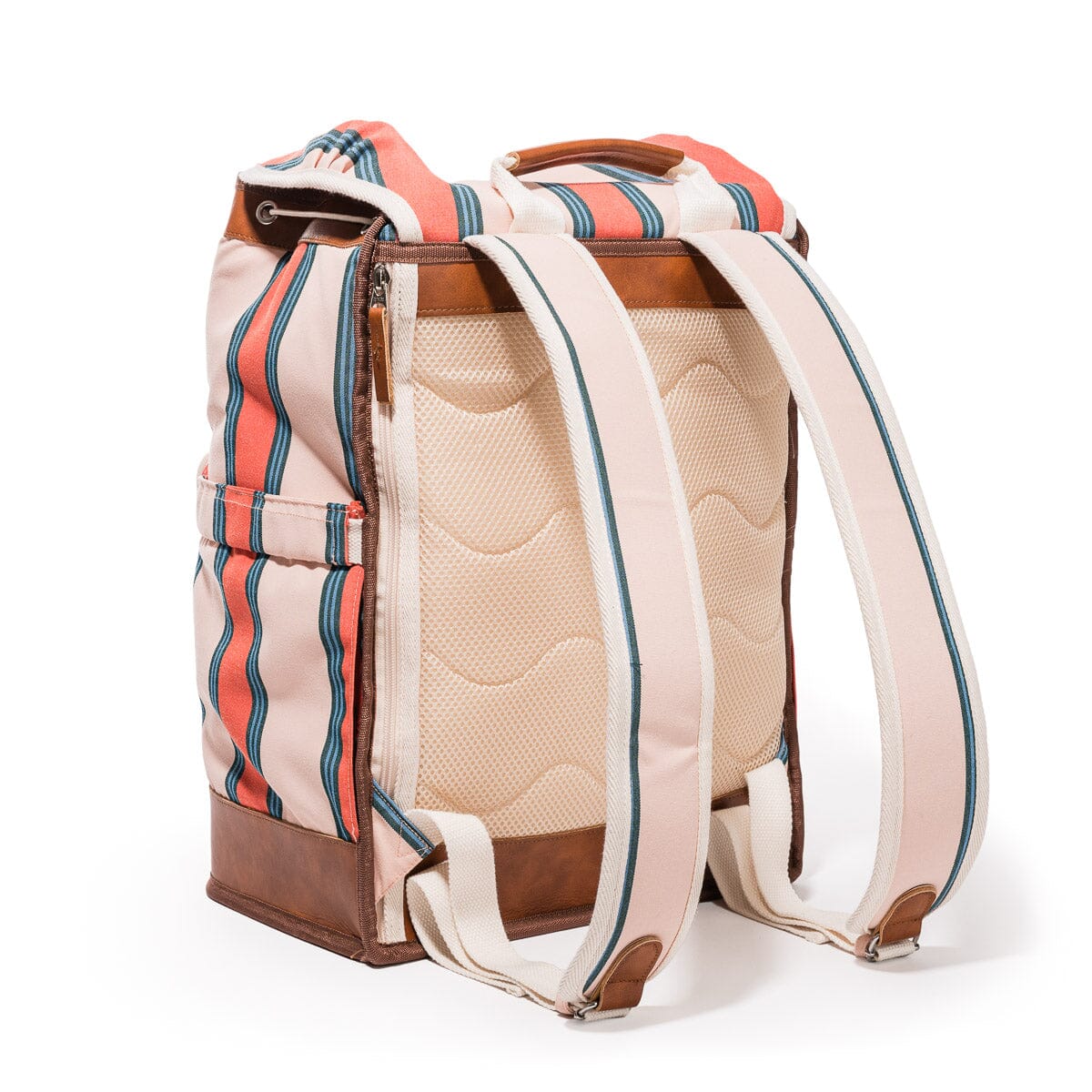 The Backpack Cooler - Bistro Dusty Pink Stripe Backpack Cooler Business & Pleasure Co