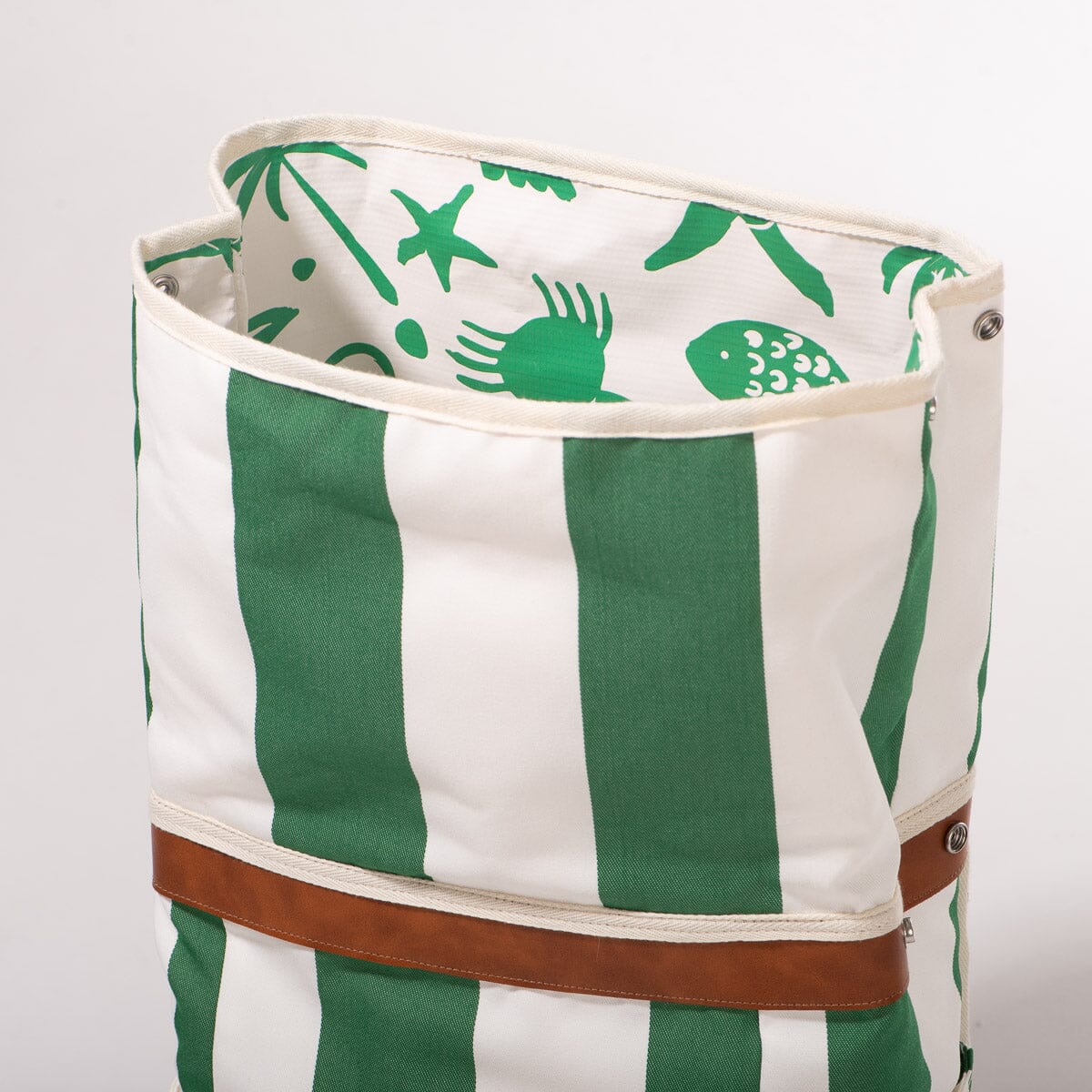 The Backpack Cooler - Crew Canyon Green Stripe Backpack Cooler Business & Pleasure Co.