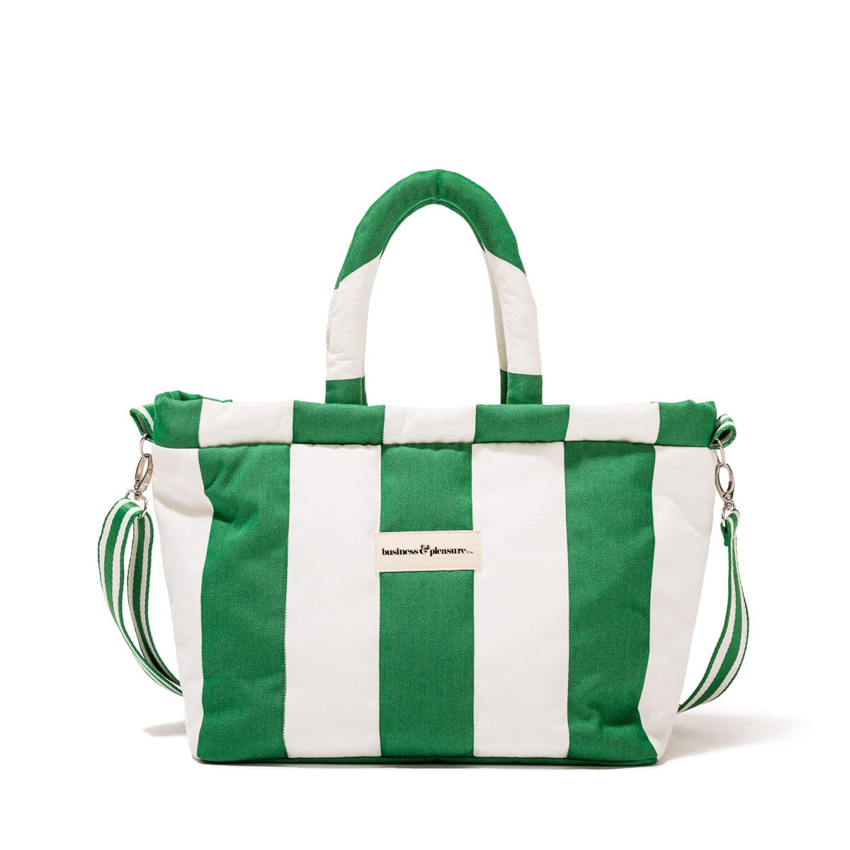 The Cloud Cooler Tote Bag - Crew Canyon Green Stripe Cloud Cooler Tote Bag Business & Pleasure Co.