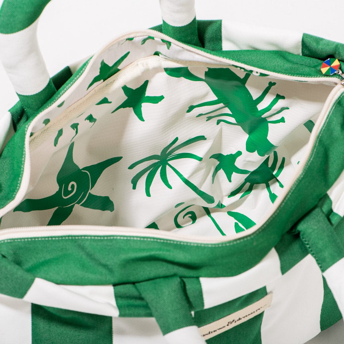 The Cloud Cooler Tote Bag - Crew Canyon Green Stripe Cloud Cooler Tote Bag Business & Pleasure Co.