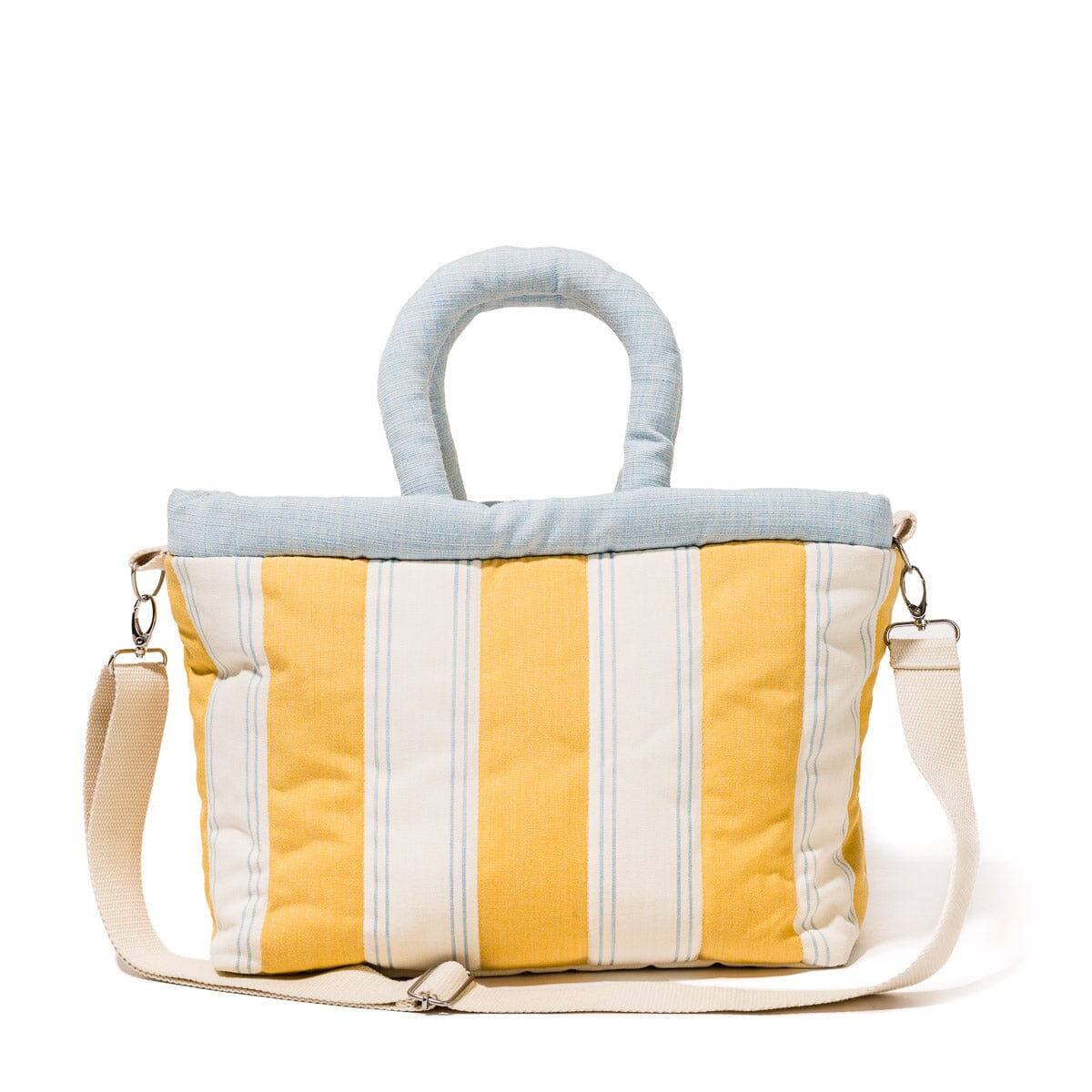 The Cloud Cooler Tote Bag - Tuuli Stripe Yellow Cloud Cooler Tote Bag Business & Pleasure Co.
