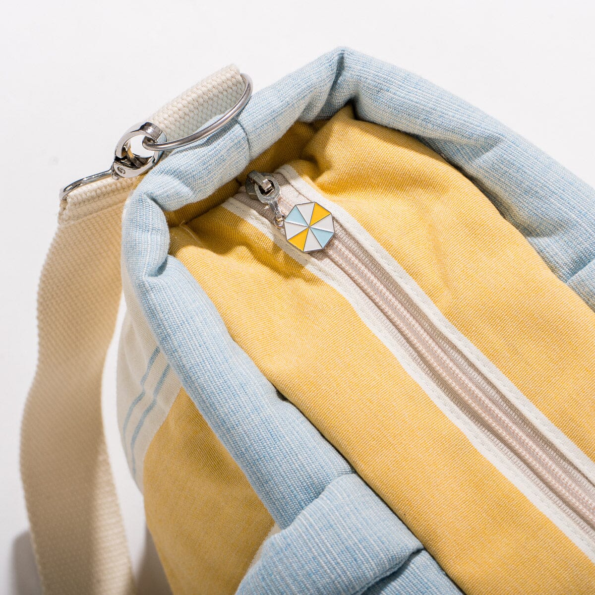 The Cloud Cooler Tote Bag - Tuuli Stripe Yellow Cloud Cooler Tote Bag Business & Pleasure Co.