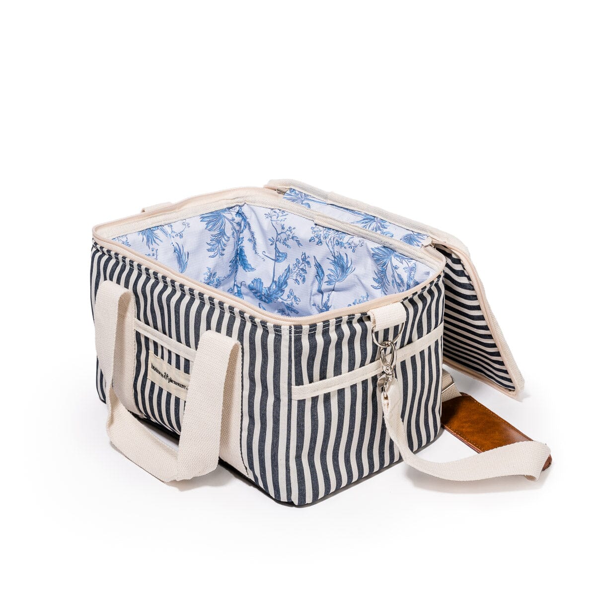 The Premium Cooler Bag - Lauren's Navy Stripe Premium Cooler Business & Pleasure Co