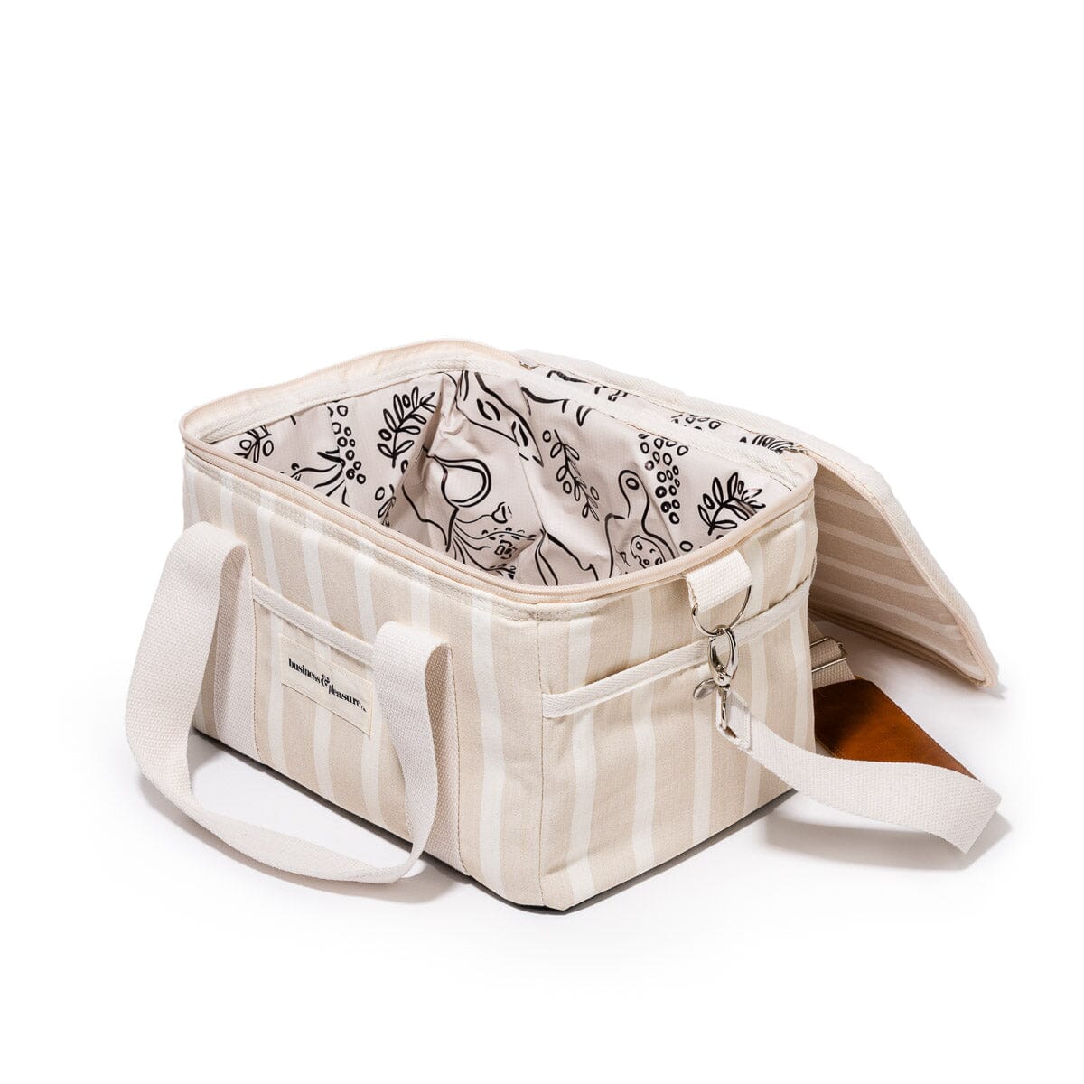 The Premium Cooler Bag - Monaco Natural Stripe Premium Cooler Business & Pleasure Co