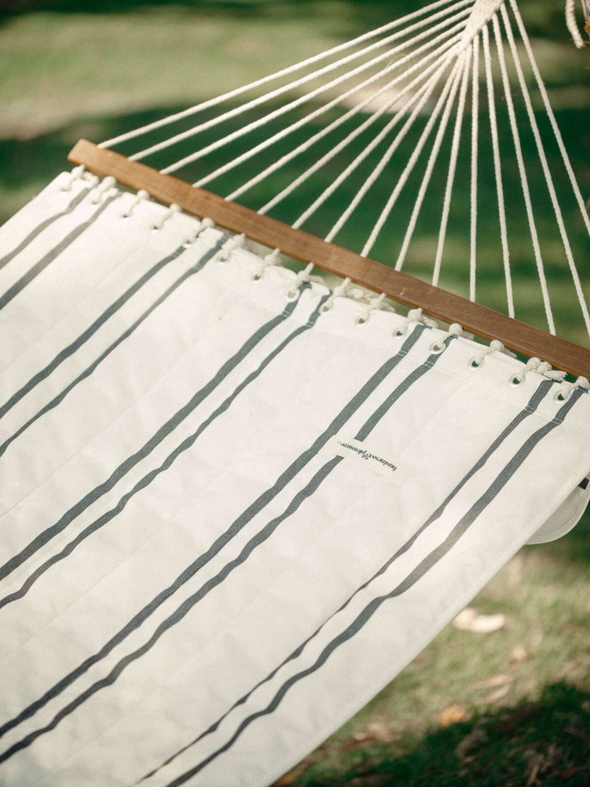 close up of hammock detail and rope attachment