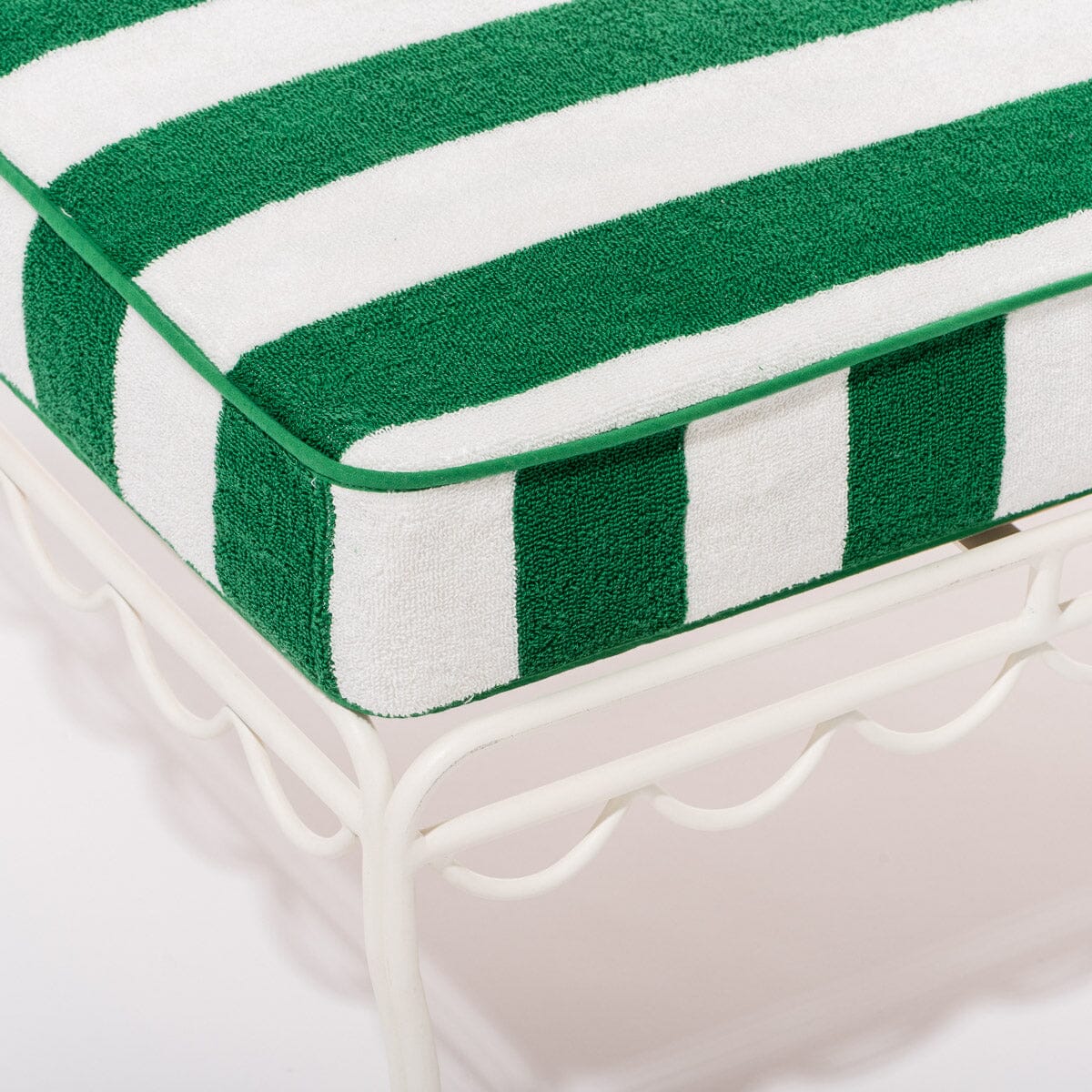 The Lounger Towel - Crew Canyon Green Stripe Lounger Towel Business & Pleasure Co.