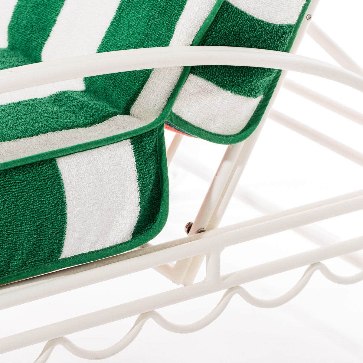 The Lounger Towel - Crew Canyon Green Stripe Lounger Towel Business & Pleasure Co.