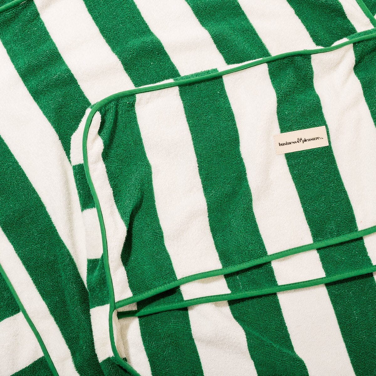 The Lounger Towel - Crew Canyon Green Stripe Lounger Towel Business & Pleasure Co.