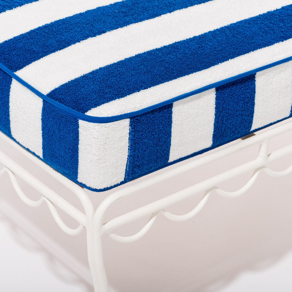The Lounger Towel - Crew Mediterranean Blue Stripe Lounger Towel Business & Pleasure Co.