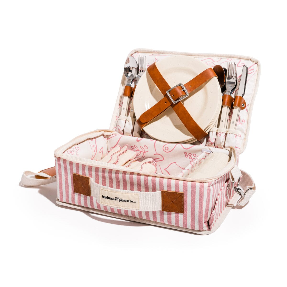 The Picnic Set - Laurens Pink Stripe Picnic Set Business & Pleasure Co