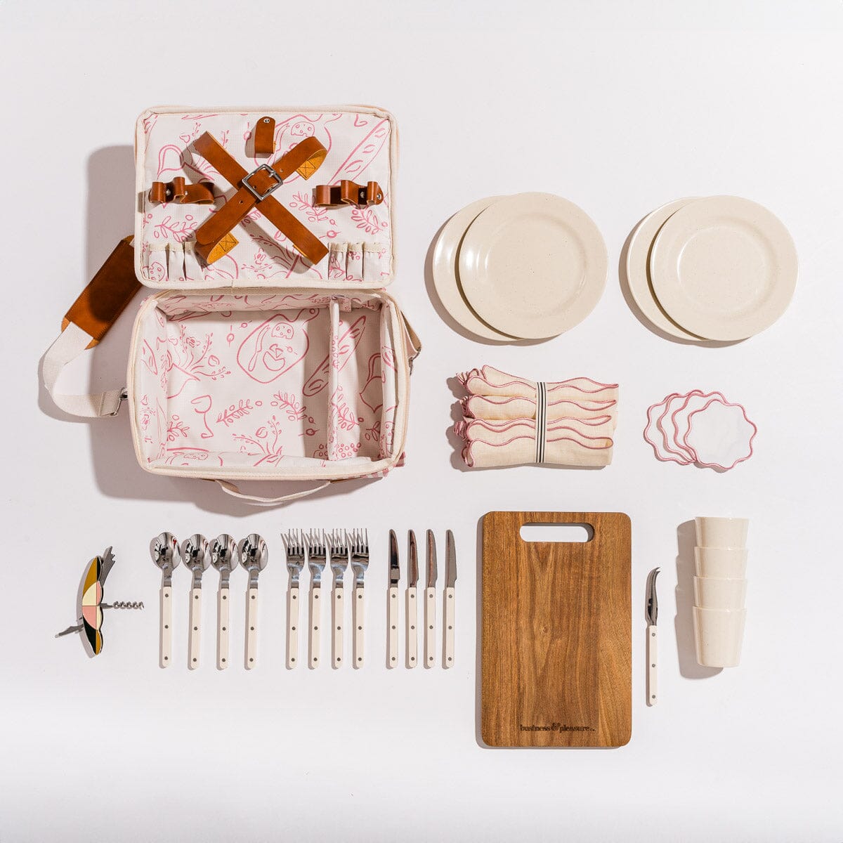 The Picnic Set - Laurens Pink Stripe Picnic Set Business & Pleasure Co
