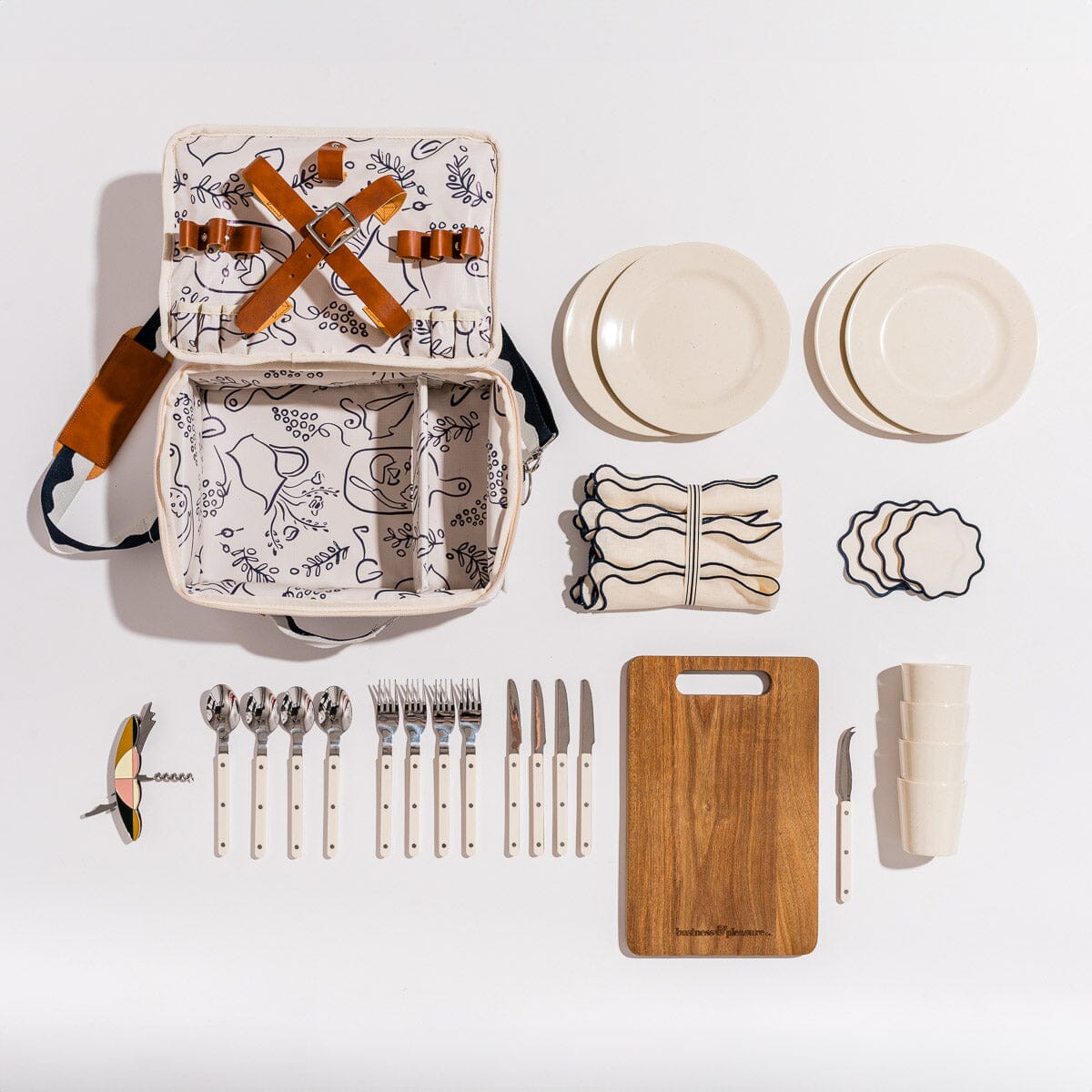 The Picnic Set - Rivie White Picnic Set Business & Pleasure Co