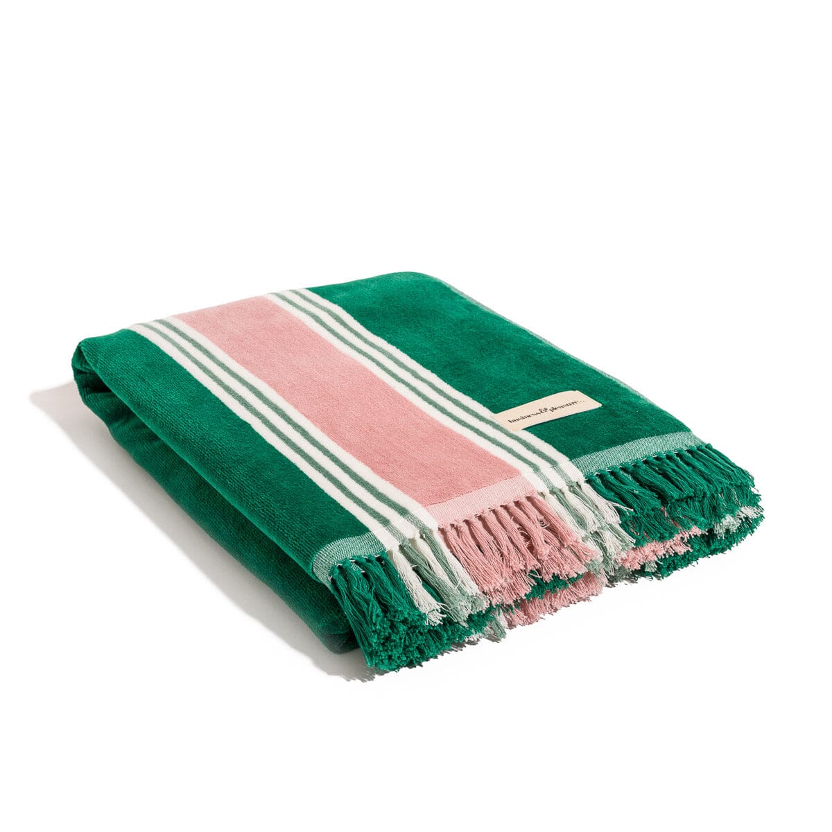The Beach Towel - Bistro Green Stripe Beach Towel Business & Pleasure Co.