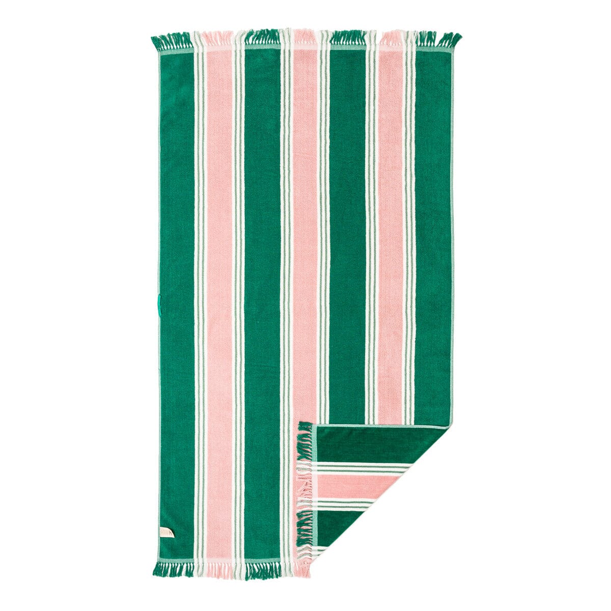 The Beach Towel - Bistro Green Stripe Beach Towel Business & Pleasure Co.