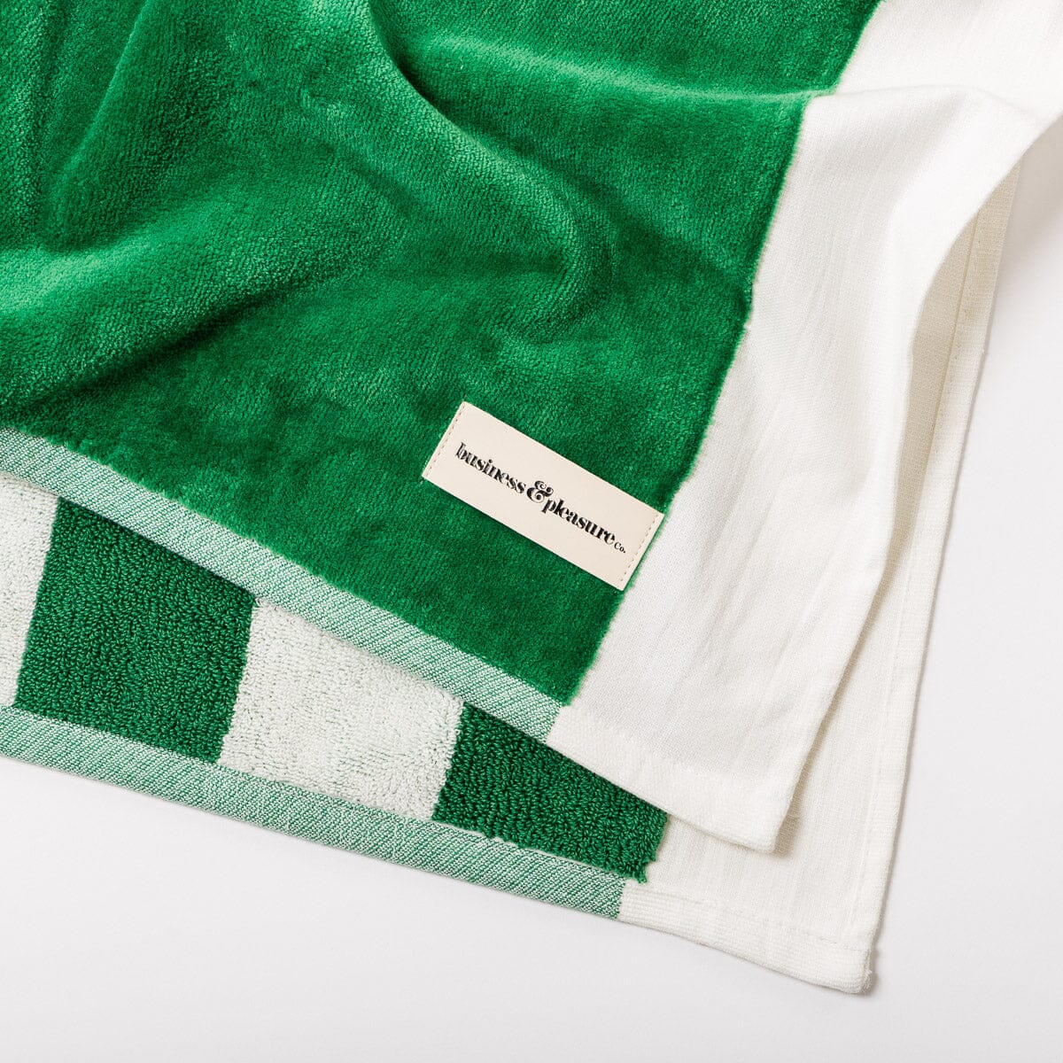 The Beach Towel - Crew Canyon Green Stripe Beach Towel Business & Pleasure Co.