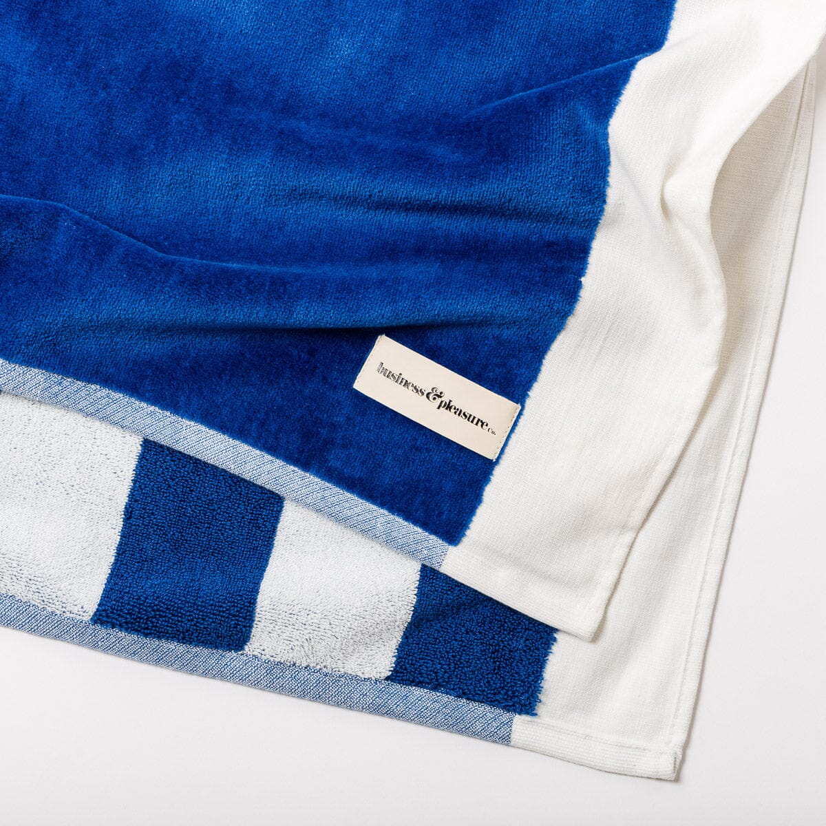 The Beach Towel - Crew Mediterranean Blue Stripe Beach Towel Business & Pleasure Co.