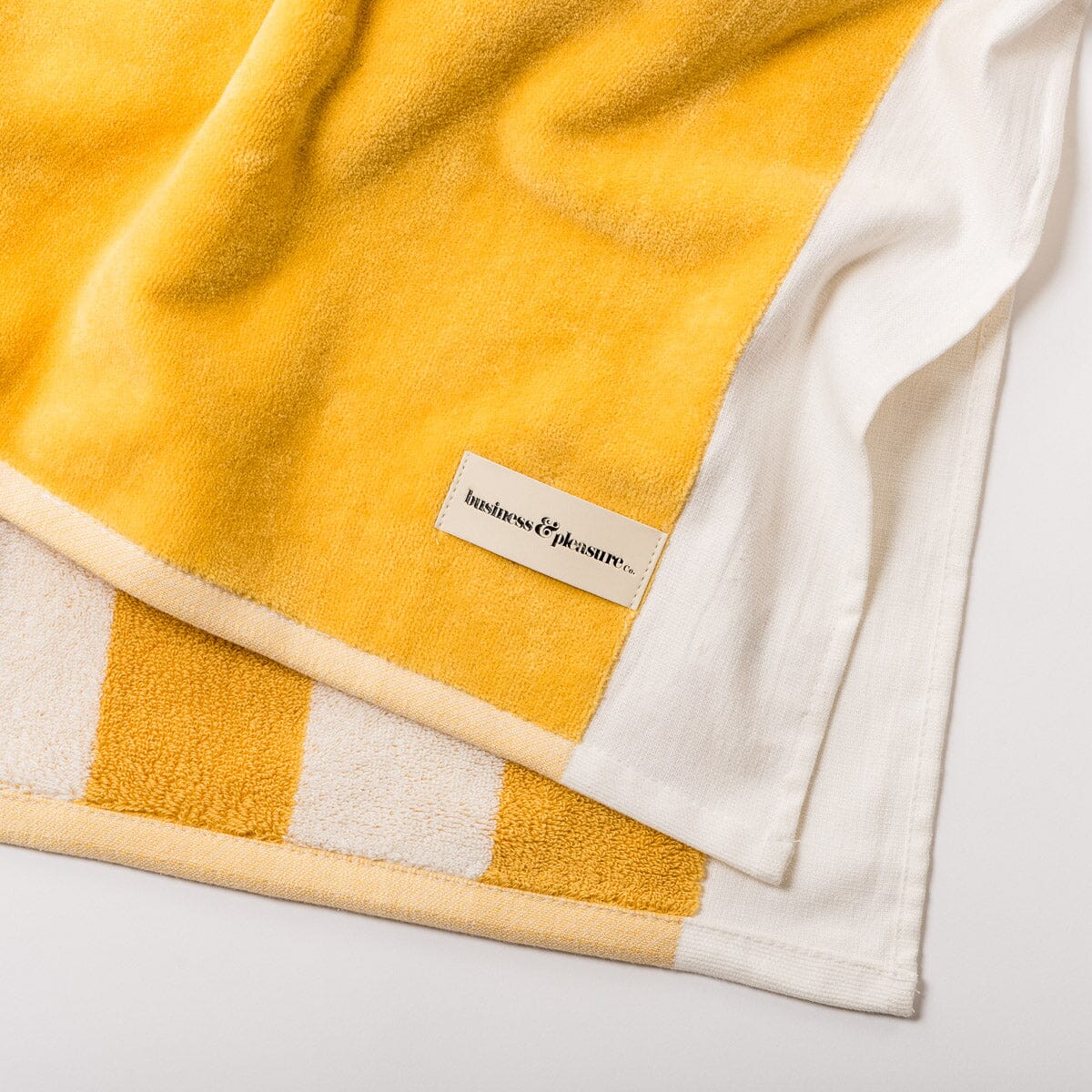 The Beach Towel - Crew Mimosa Yellow Stripe Beach Towel Business & Pleasure Co.